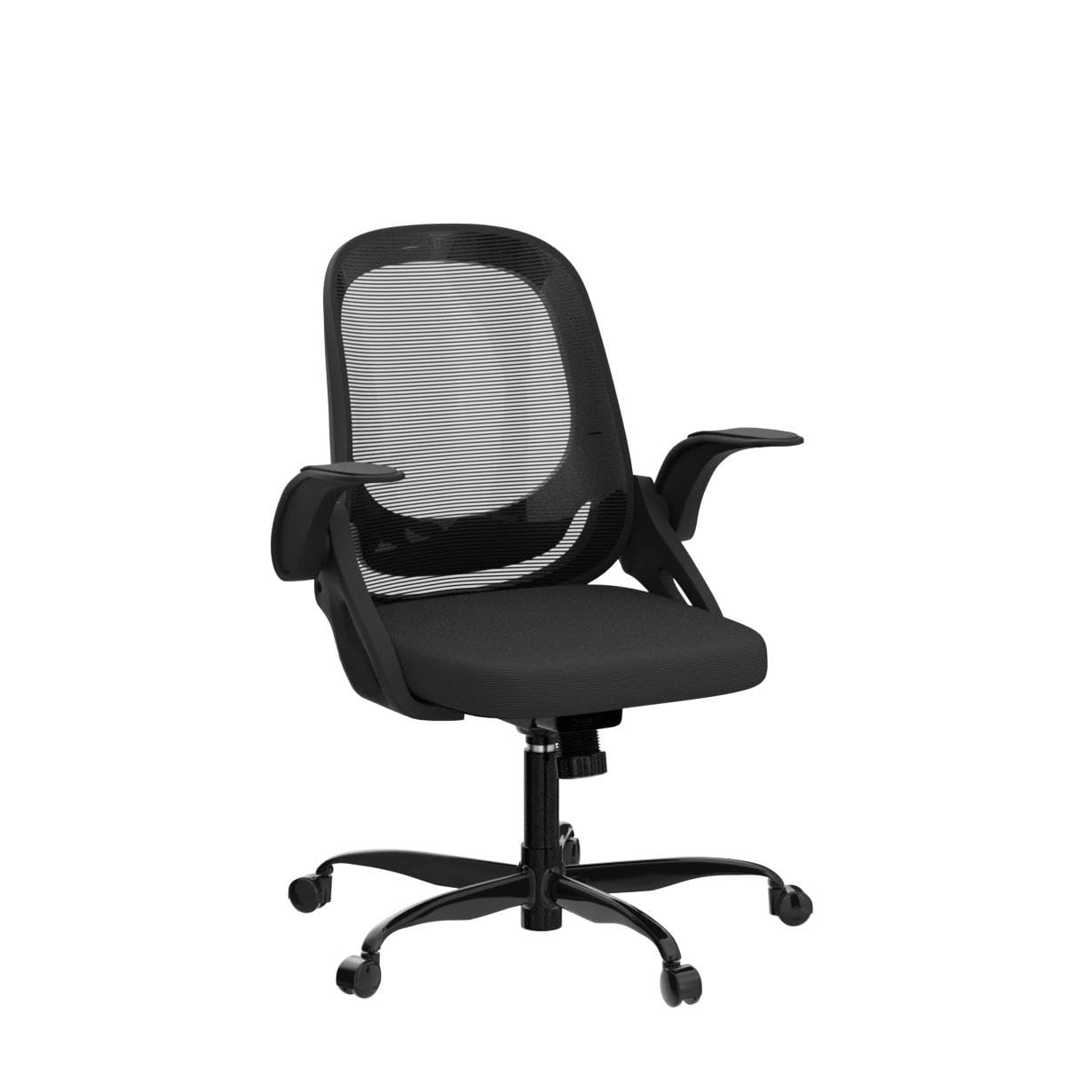 Ergonomic Mesh Office Chair with Lumbar Support - Adjustable Height Swivel Computer Desk Chair with Wheels & Flip-Up Arms - Perfect for Home Office, Gaming, and Workspace Comfort