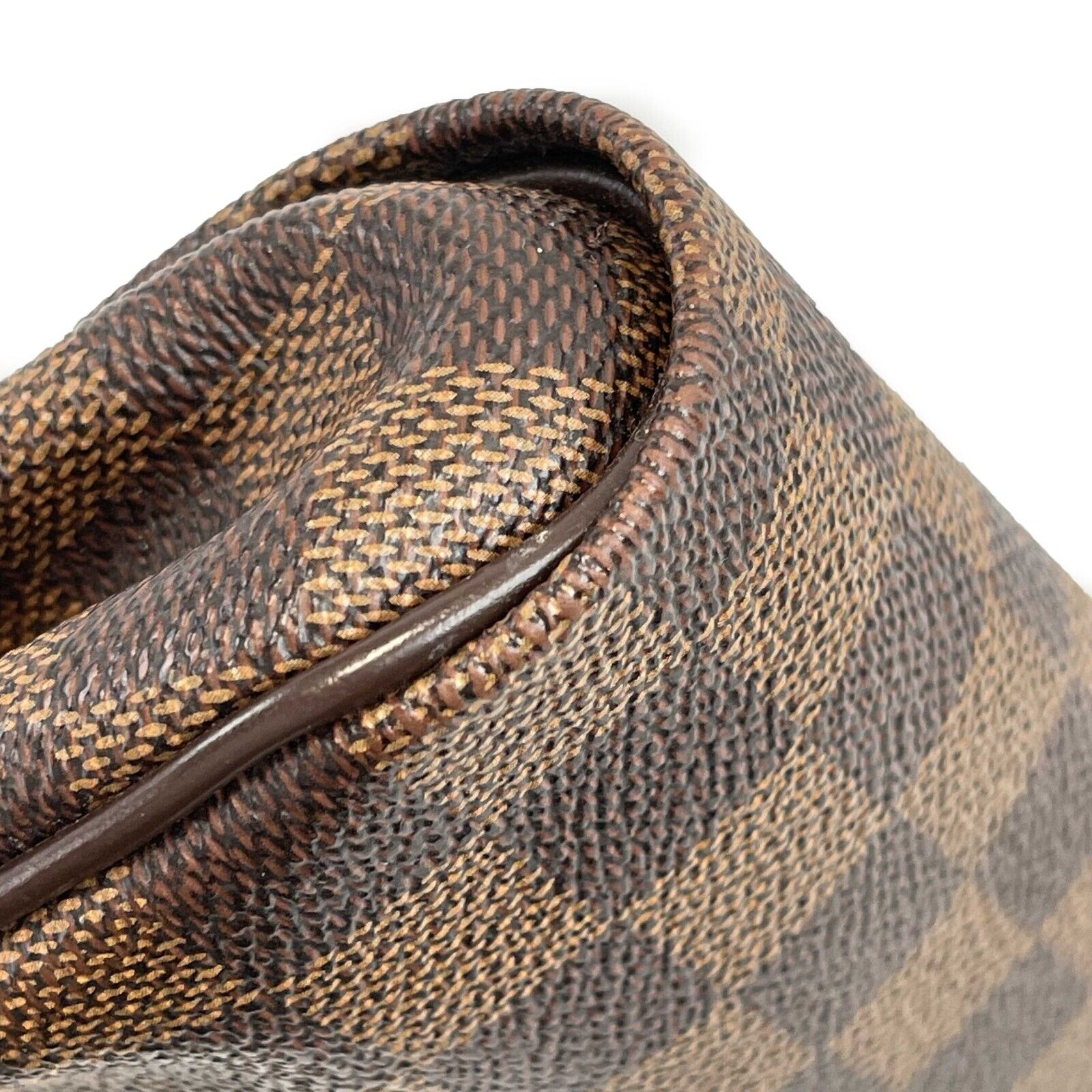 Louis Vuitton LV Damier Ebene Eva Chain Crossbody Bag with Leather Strap - Stylish Shoulder Purse for Women, Perfect for Daily Use, Travel & Evening Out