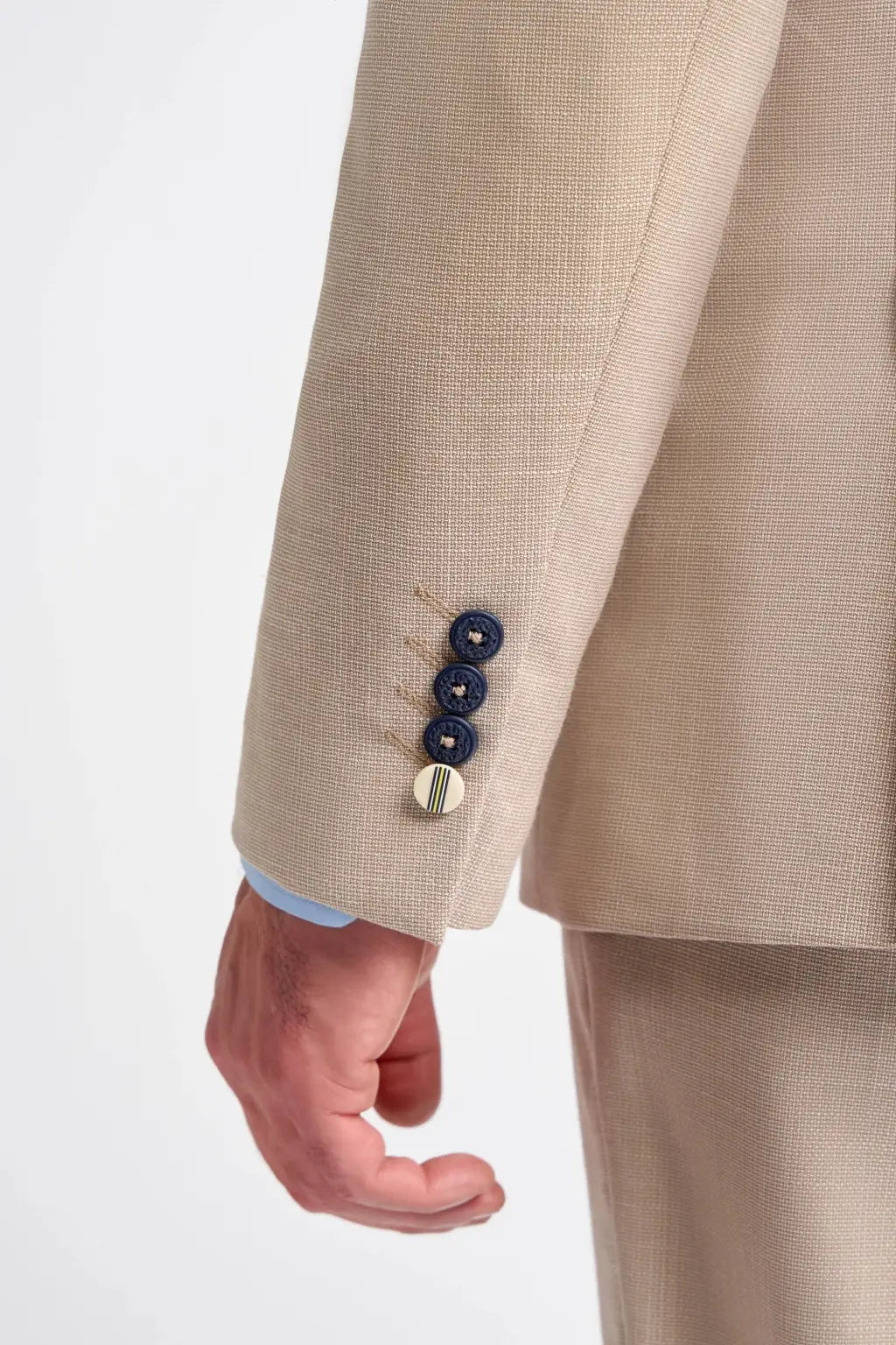 Cavani Miami Men's Beige Blazer Jacket - Slim Fit Casual Sport Coat for Business, Wedding & Formal Events