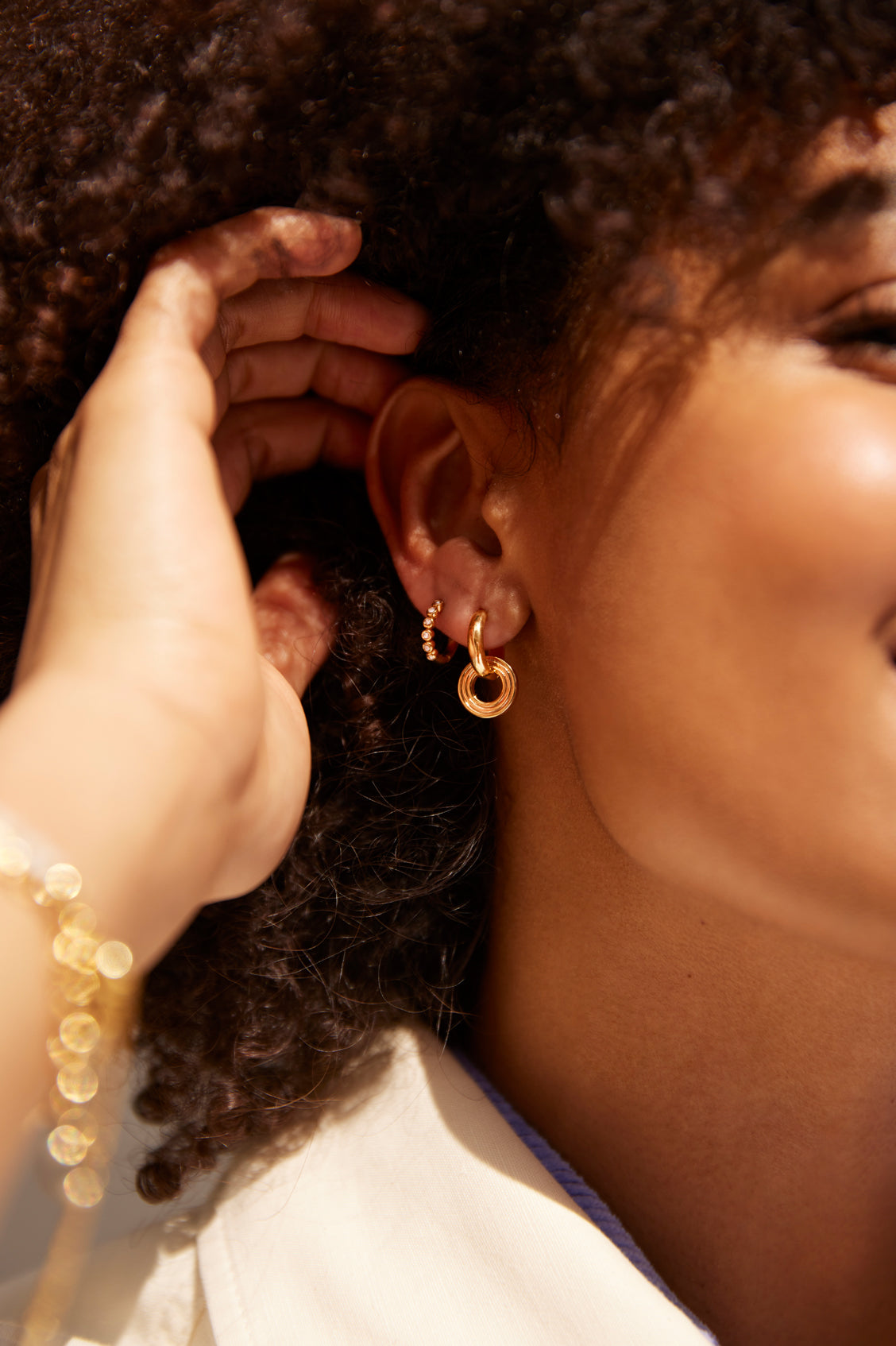 Stylish Grooved Circle Drop Hoop Earrings for Women - Trendy Dangle Jewelry for Parties, Weddings & Everyday Wear