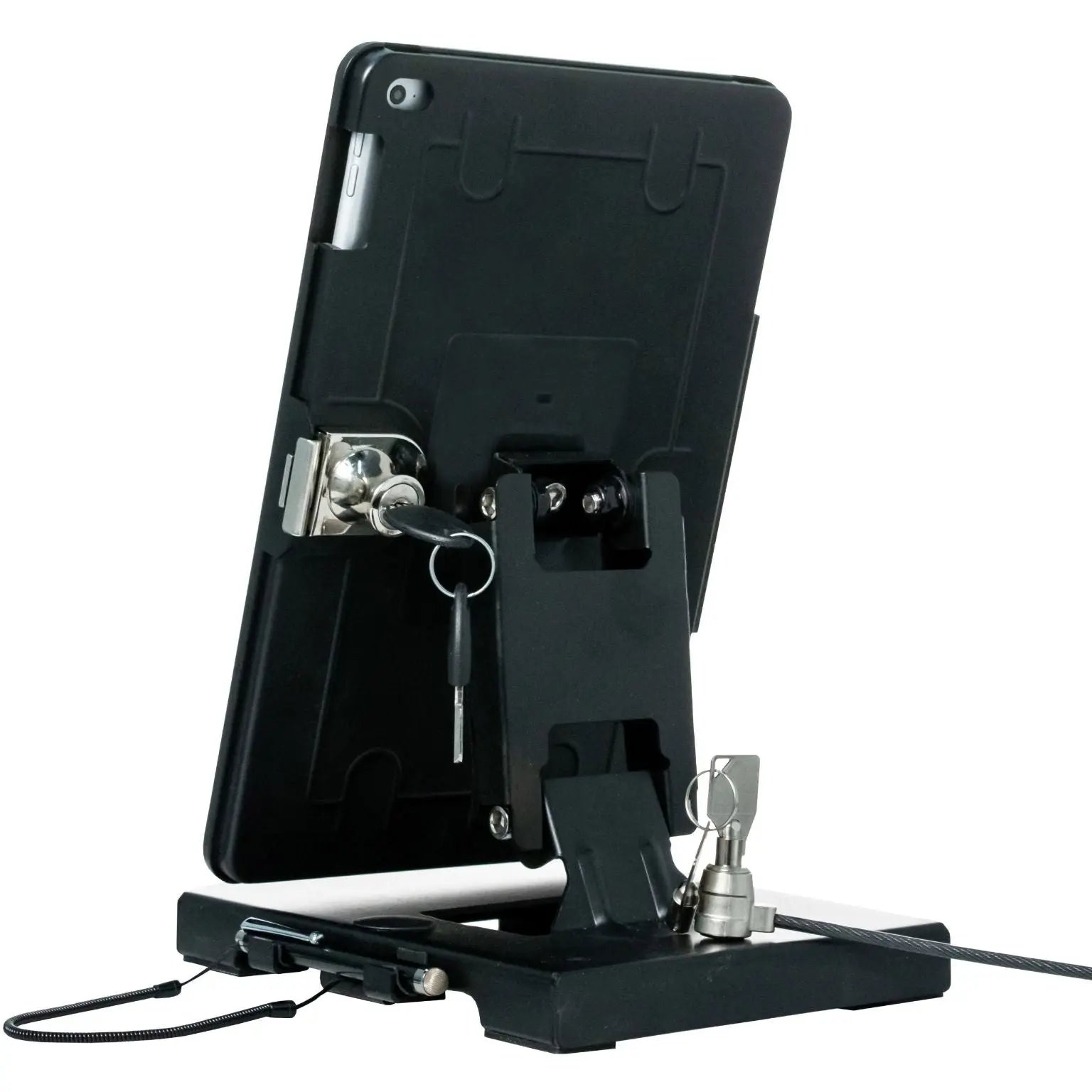 Foldable Tabletop Security Stand - Portable & Sturdy for Home, Office, and Outdoor Use - Perfect for Laptops, Tablets, and Documents
