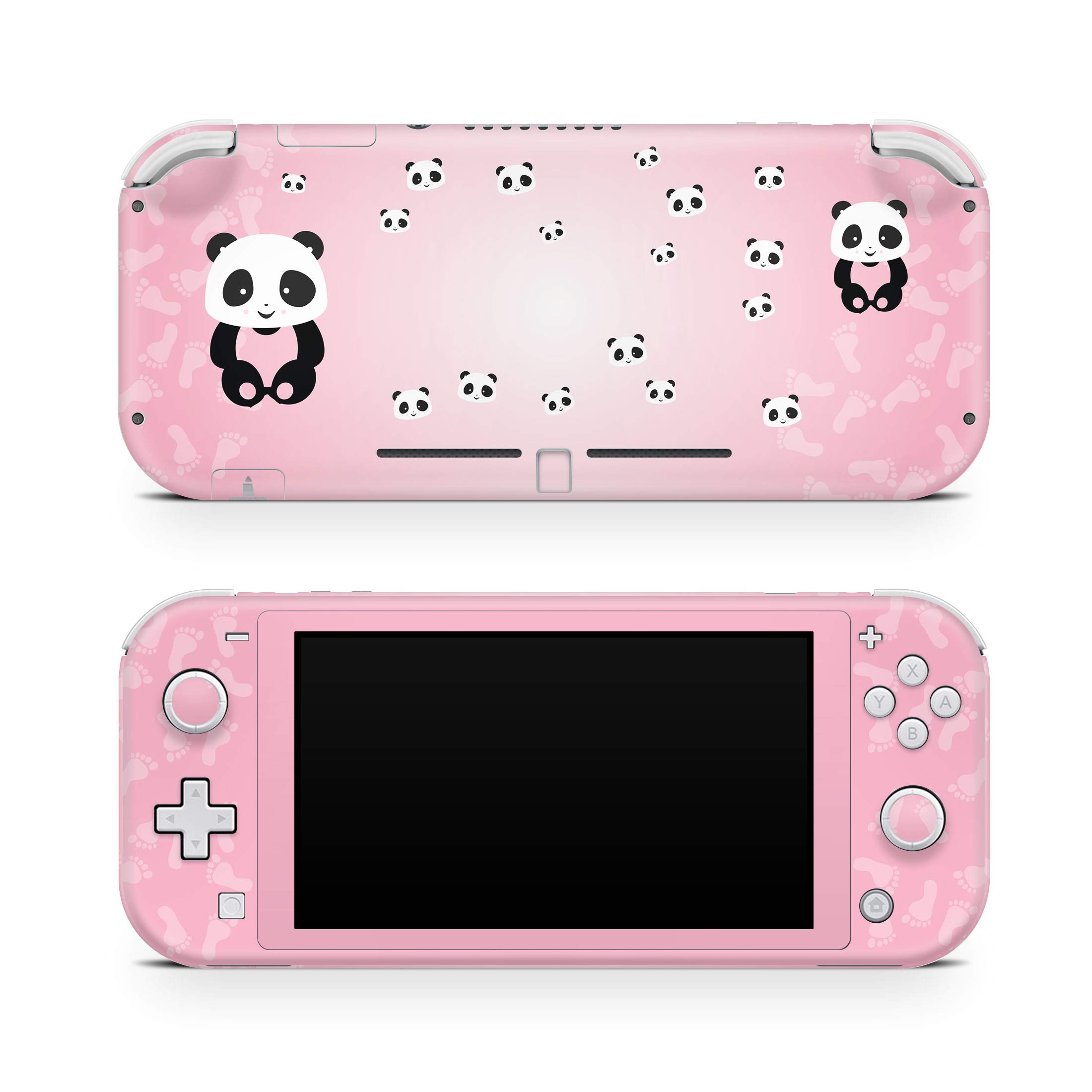Pink and Blue Panda Moon Design Vinyl Skin Wrap for Nintendo Switch Lite - Premium 3M Decal Cover with Anti-Slip Grip | Perfect for Gaming Protection and Personalization