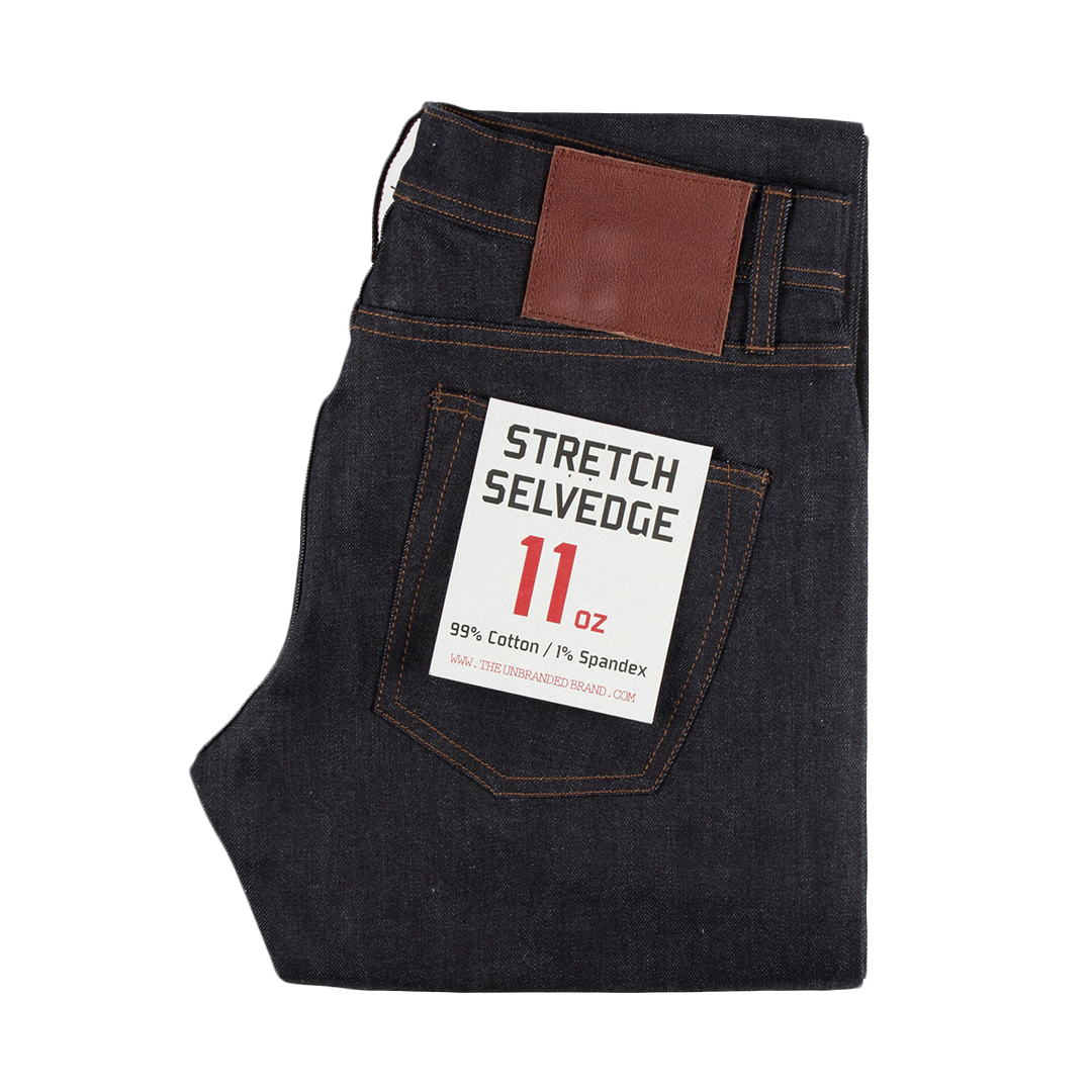 11oz Indigo Stretch Tapered Jeans for Men - Comfortable Slim Fit Denim Pants for Casual Wear & Everyday Style