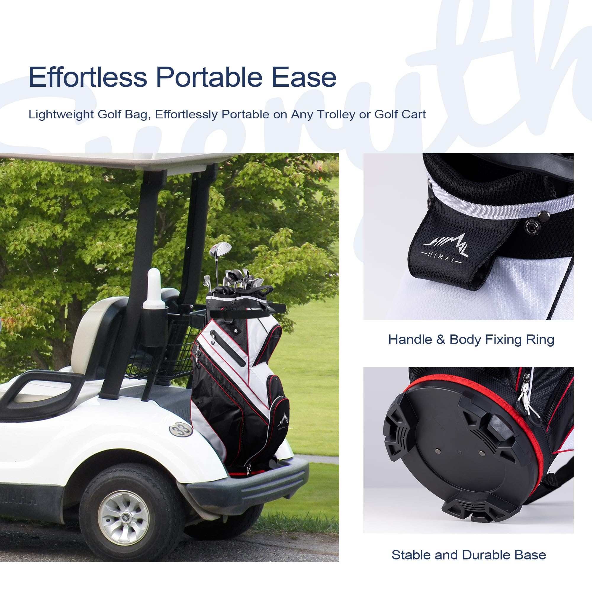 14-Way Golf Cart Bag with Organizer Divider & Rain Cover - Premium Golf Stand Bag for Men & Women - Perfect for Golf Course, Driving Range & Travel
