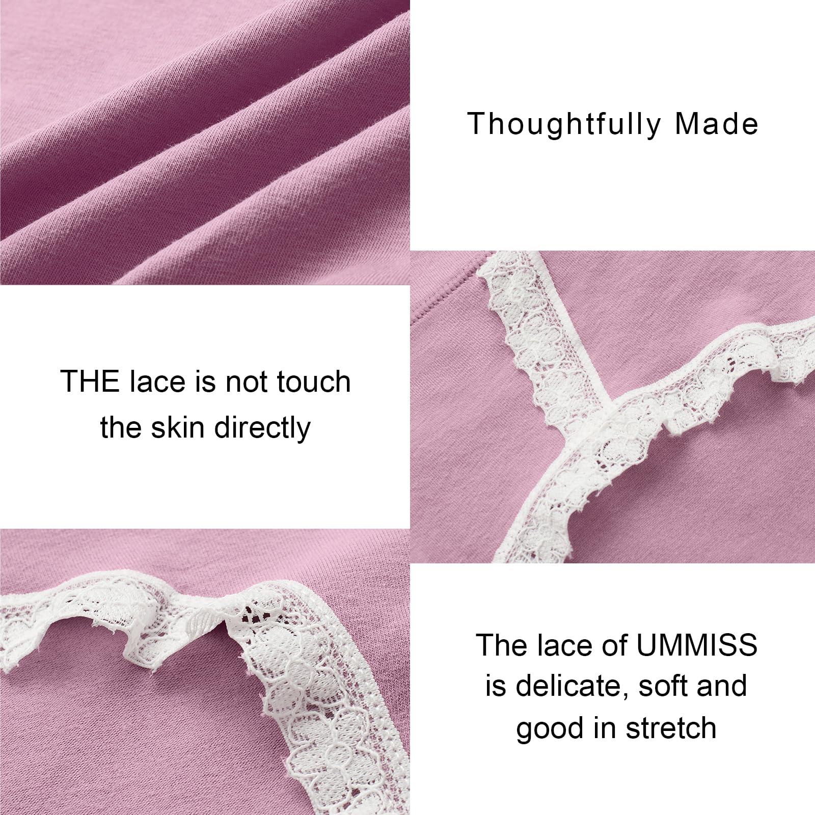 UMMISS Women's Cotton Underwear - High Waisted Full Coverage Panties - Postpartum Soft Breathable Briefs - No Muffin Top - Comfortable for Everyday Wear & Maternity Recovery