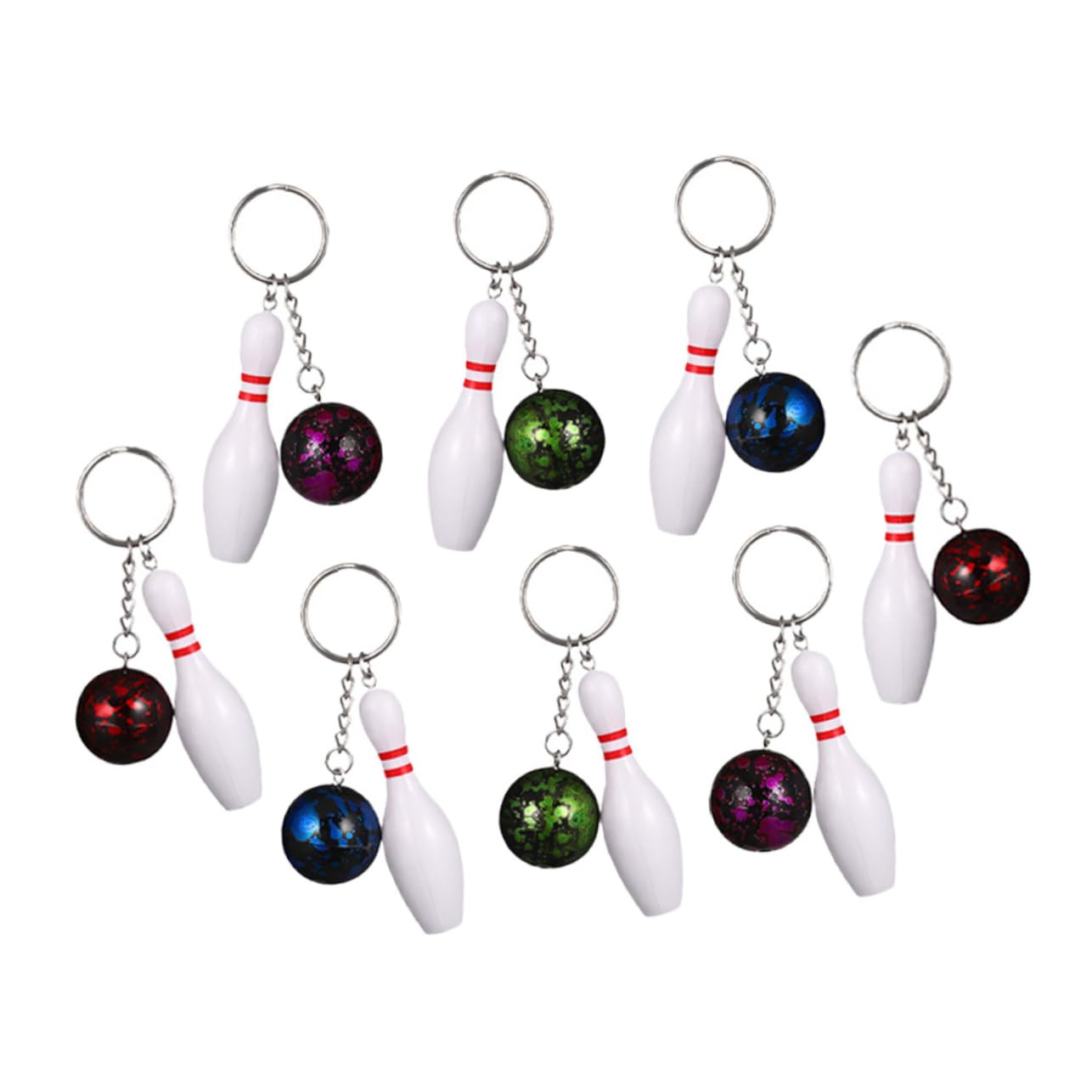 FOYTOKI Stylish Bowling Keychain Ornaments - Small Sports Keychains for Bag Decor, Perfect for Bowling Enthusiasts, Gift Ideas, and Everyday Carry Accessories