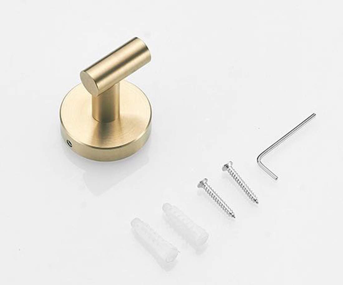 Premium Stainless Steel Bathroom Accessories Set - Towel Bar, Hook & Toilet Paper Holder (3-Piece, Gold) for Modern Bathroom & Spa Decor - KB-TS-01