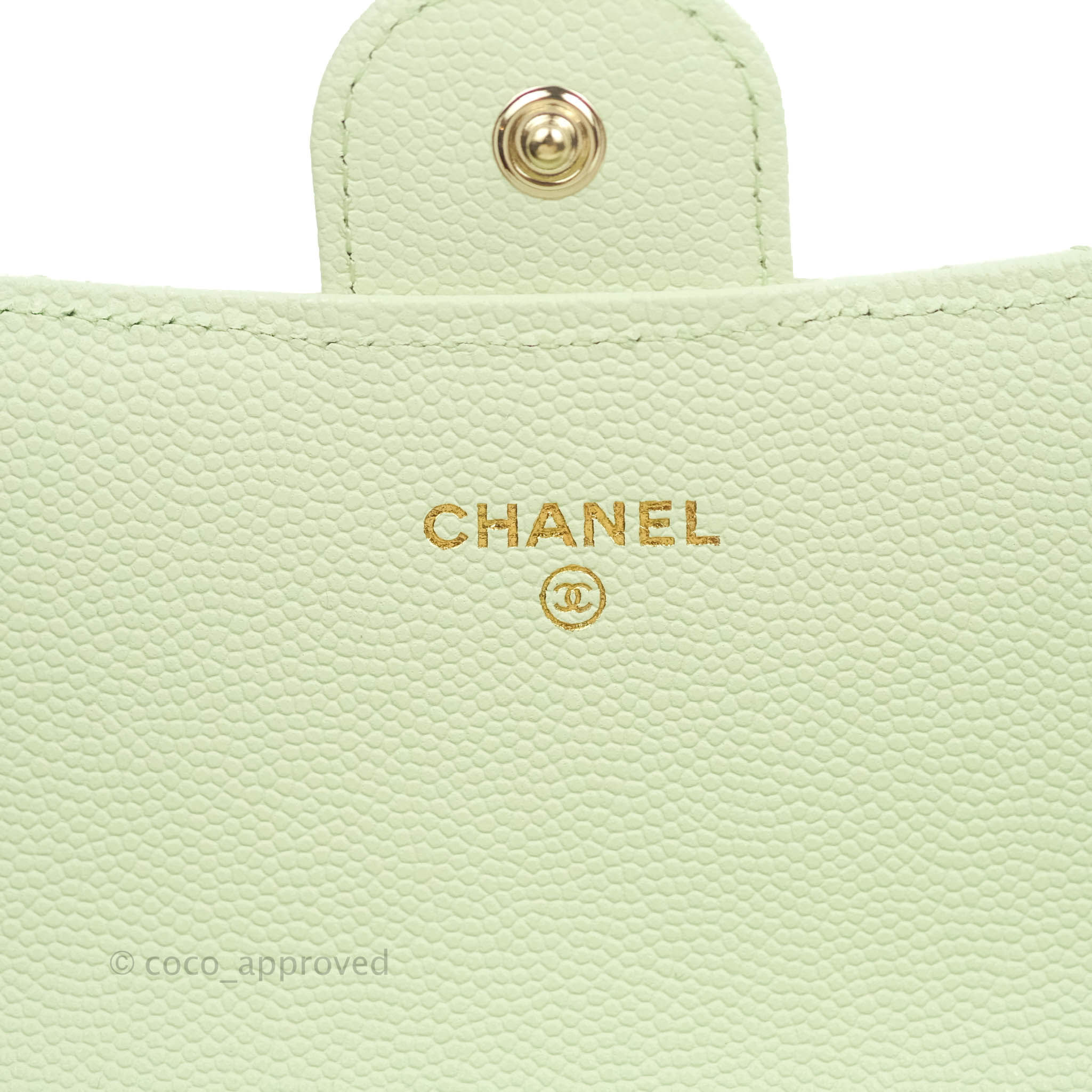 Chanel Caviar Quilted Long Flap Wallet in Mint Green with Gold Hardware - Luxury Designer Wallet for Women, Perfect for Everyday Use & Special Occasions