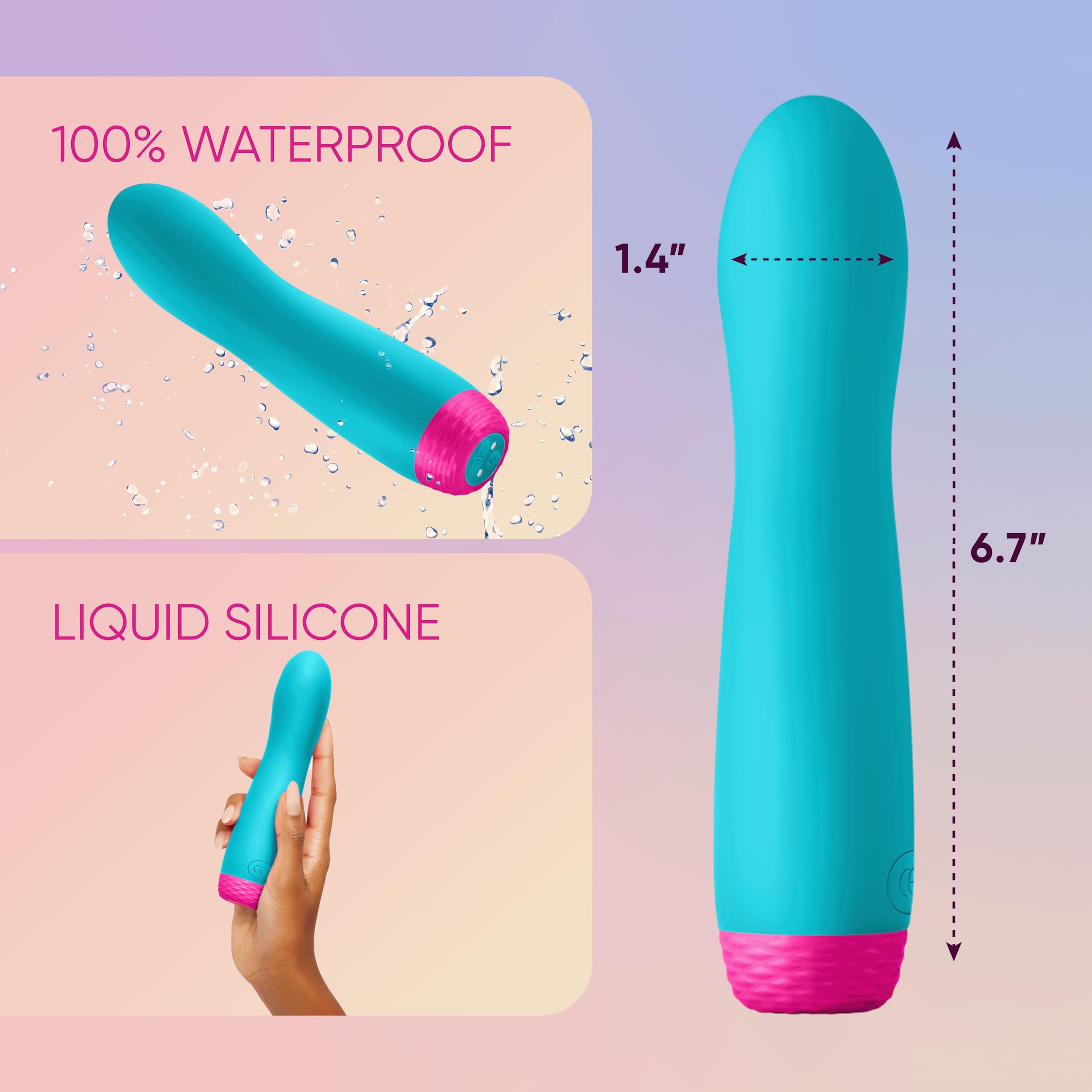360° Rotating Bullet Vibrator for Women - 3 Speeds & 5 Vibration Patterns with Boost Mode - Waterproof Silicone Adult Sex Toy - Perfect for Solo Play, Couples & Travel (Turquoise)