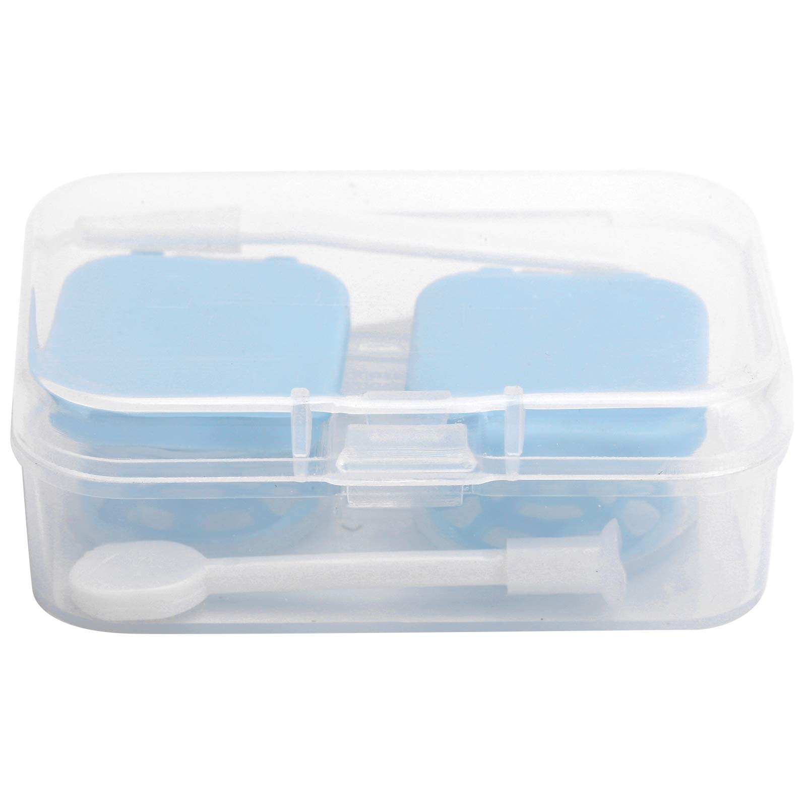 ANKROYU Portable Contact Lens Case for Travel - Compact Plastic Lens Storage Organizer with Tweezer | Daily Use, Cosmetic Travel Essential (White) | Perfect for Air Travel, Gym, Office & On-the-Go Eye Care