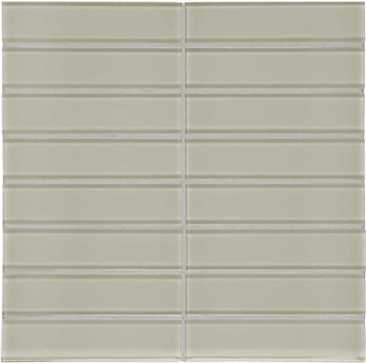 Glass Mosaic Tile Stacked Jasmine 1.5 x 6 - Premium Peel and Stick Backsplash for Kitchen, Bathroom & DIY Home Decor