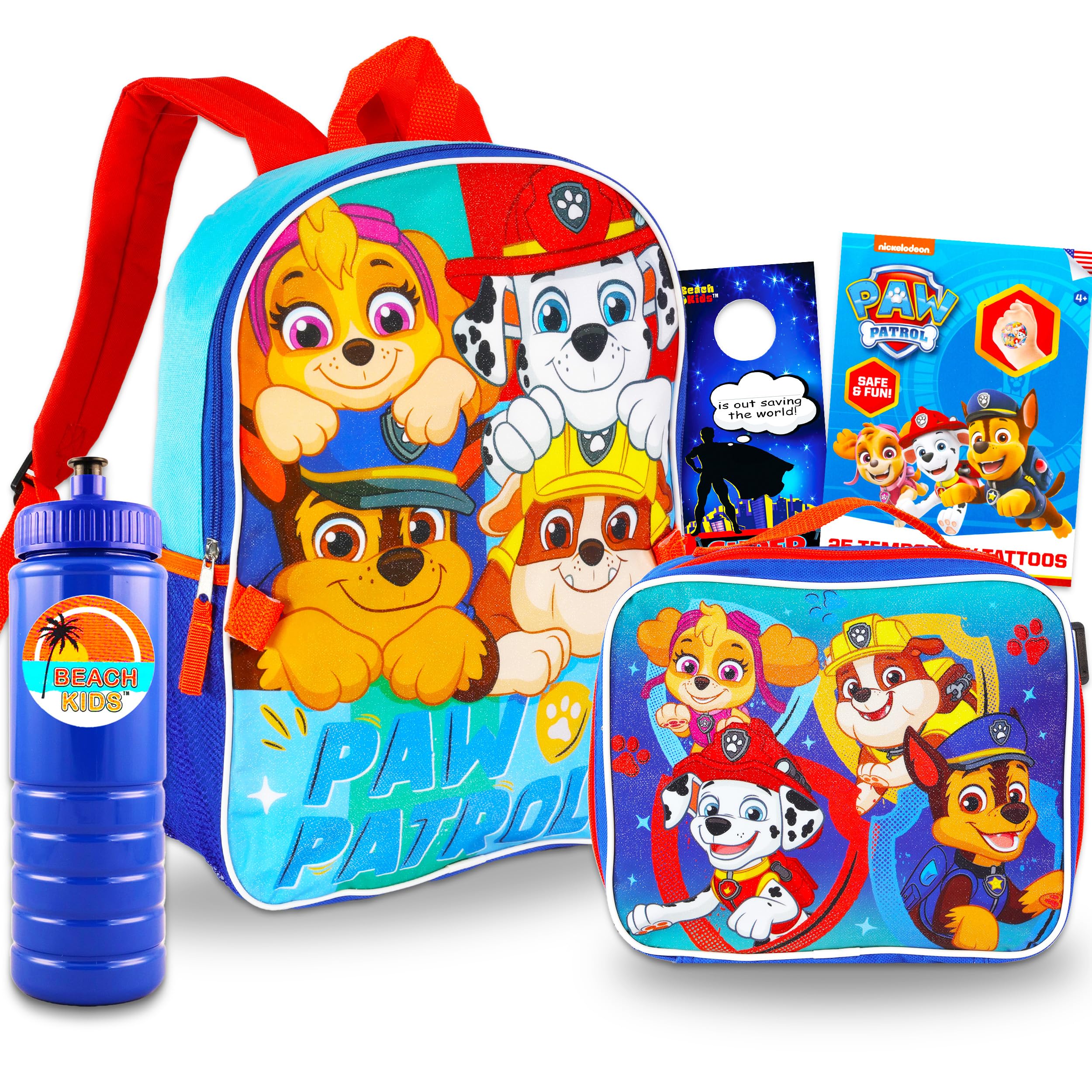 Paw Patrol Kids Backpack Set with 16