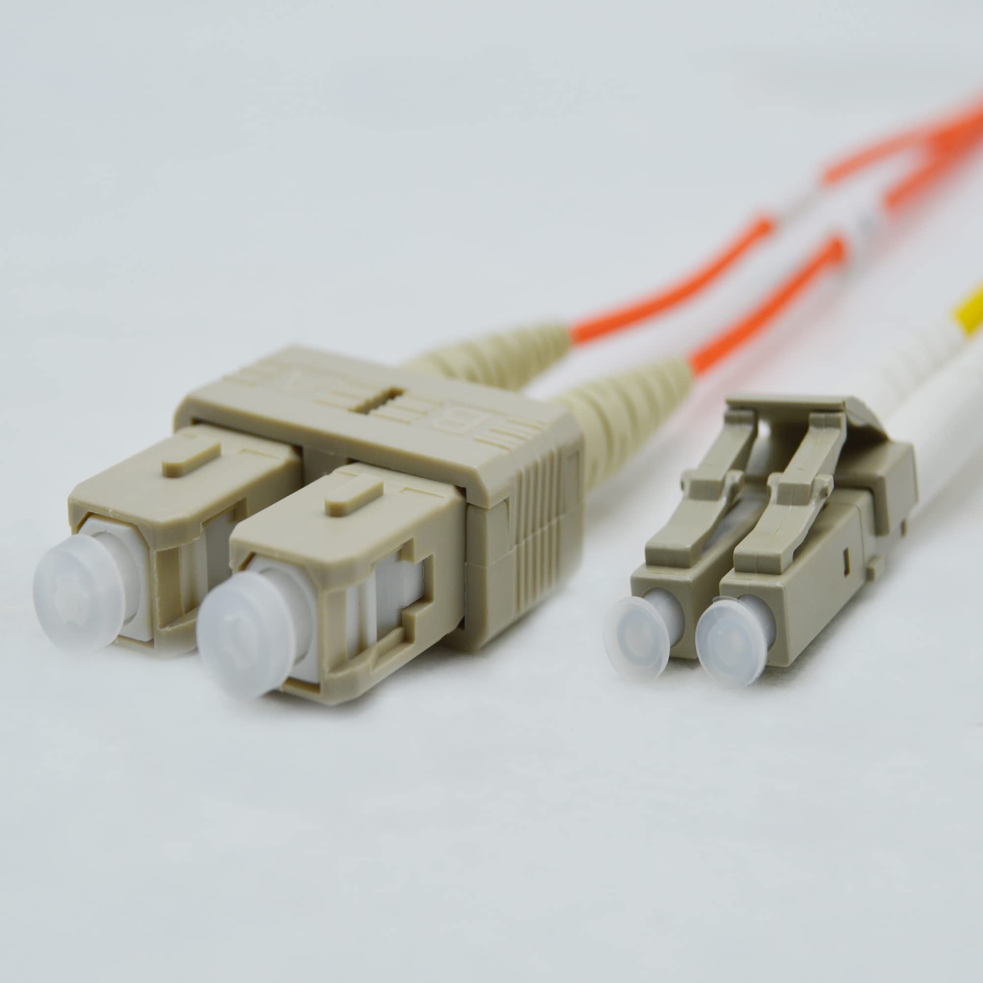 FCD 50M OM1 LC to SC Fiber Optic Cable - 1G Plenum Duplex 62.5/125 Multimode Jumper (164.04ft) | USA Made | 0.5M-300M Length Options | Compatible with 1G/10G SFP, 1GBase | Ideal for Data Centers, Server Rooms & Network Installations