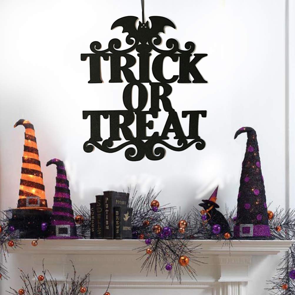 2 Pack Halloween Hanging Decorations - Spooky Non-Woven Fabric Wall Hanging Pendants for Halloween Party, Home, Porch & Outdoor Decor