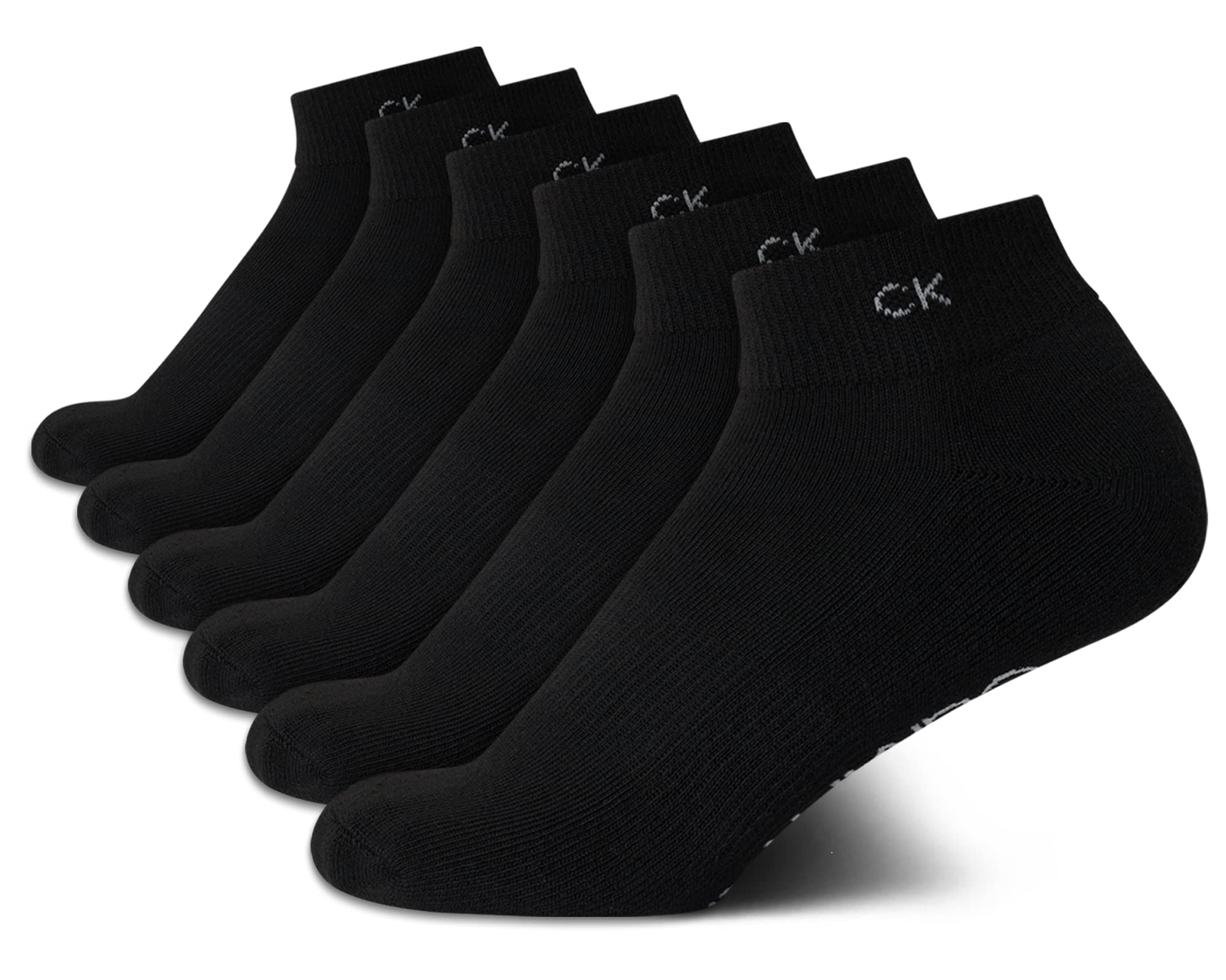 Calvin Klein Women's 6-Pack Cushioned Athletic Ankle Socks - Breathable Sports Socks for Running, Gym & Workout (Size 4-10) | Comfortable Everyday Socks for Active Women