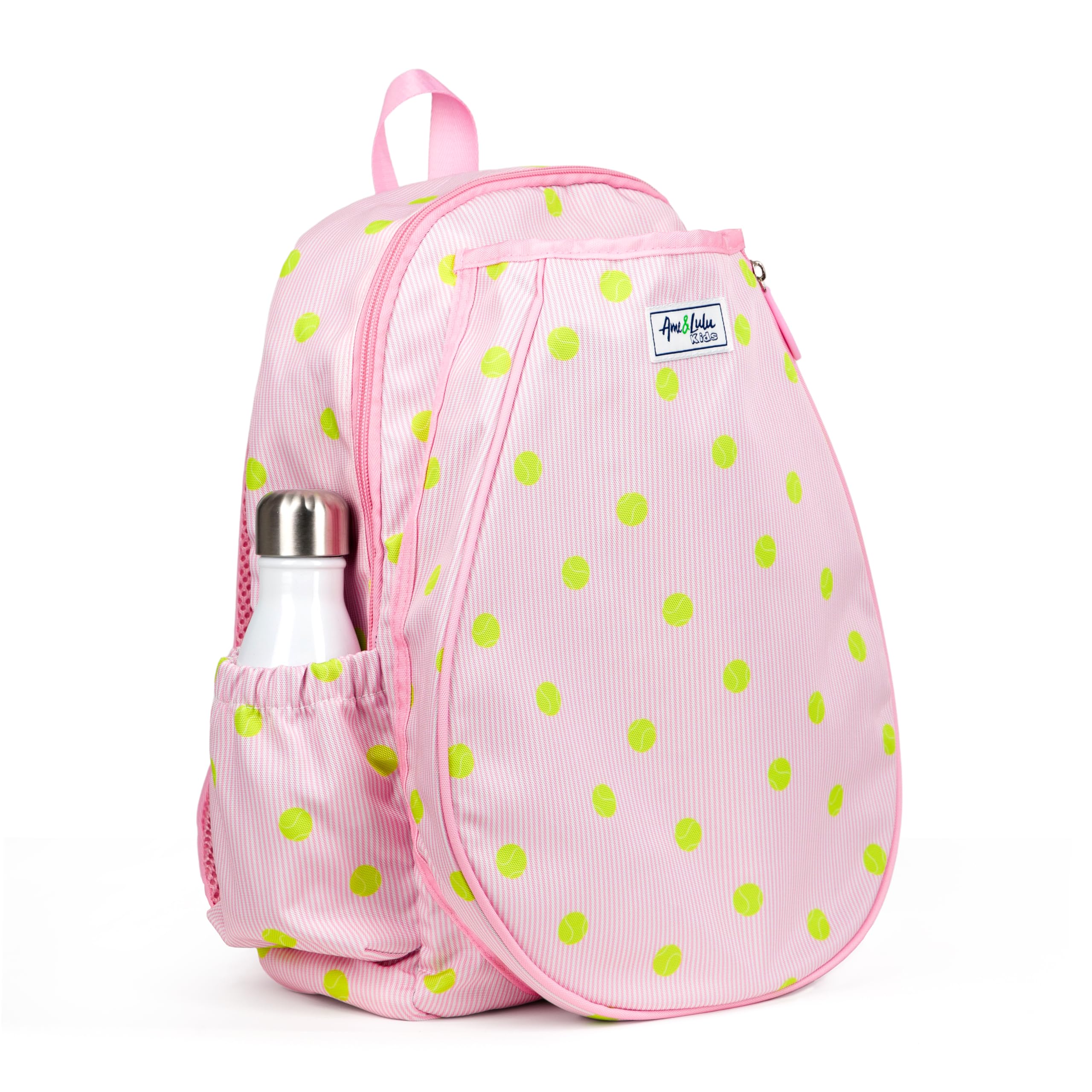 Ame & Lulu Little Love Tennis Backpack for Kids - Cute Girls Sports Backpack with Insulated Lunch Box Pocket - Perfect for Tennis Practice, School, and Travel