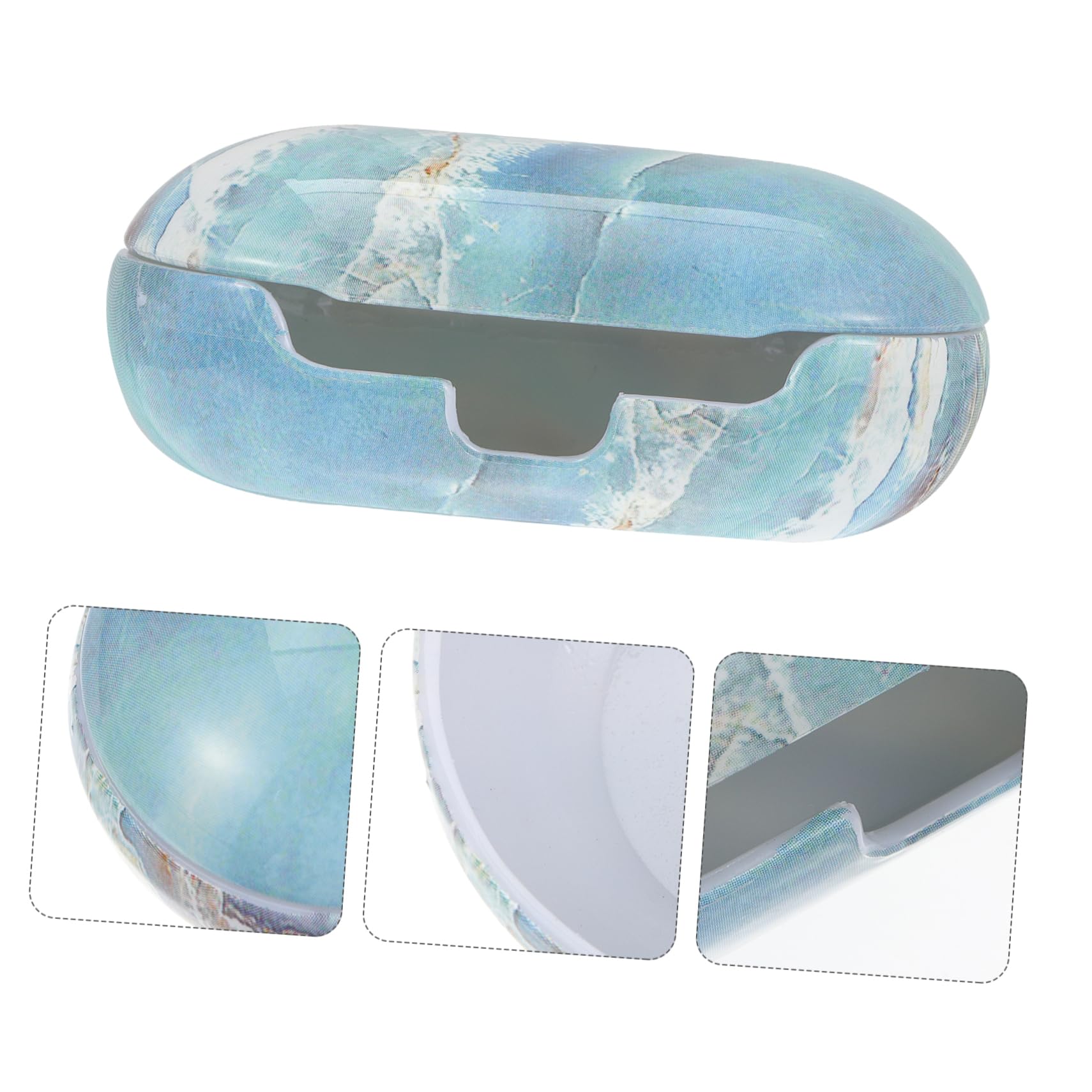 Gadpiparty 3 Pack Marble Pattern Shockproof Headphone Storage Case - Portable Protective Box for Plus/White - Perfect for Travel, Office & Home Organization