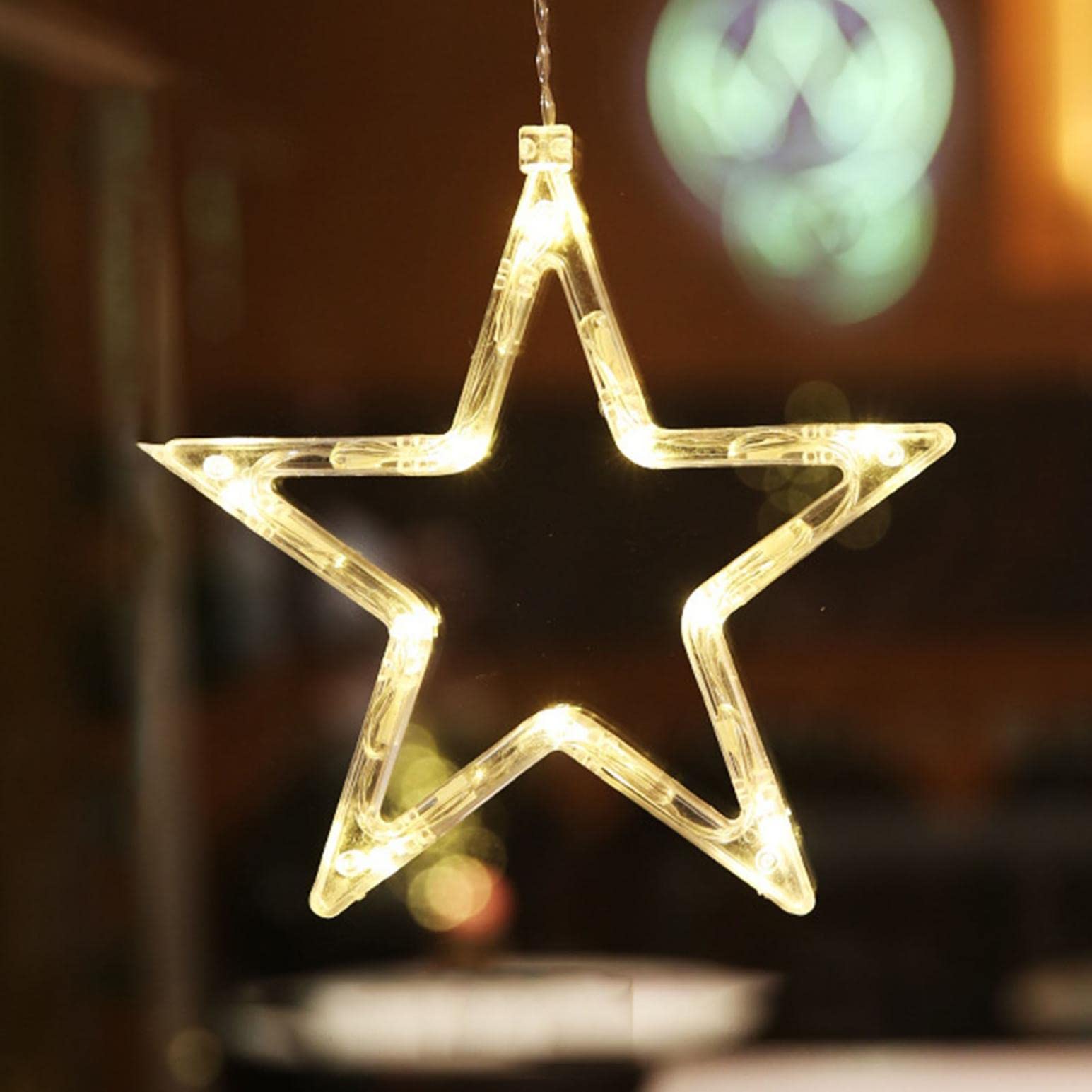 Christmas LED Sucker Lights - 8 Inch Battery Operated Window Decorations with Snowflake & Elk Shapes for Holiday Party, Home Indoor Decor | Perfect for Christmas Tree, Gift Wrapping, and Festive Window Displays