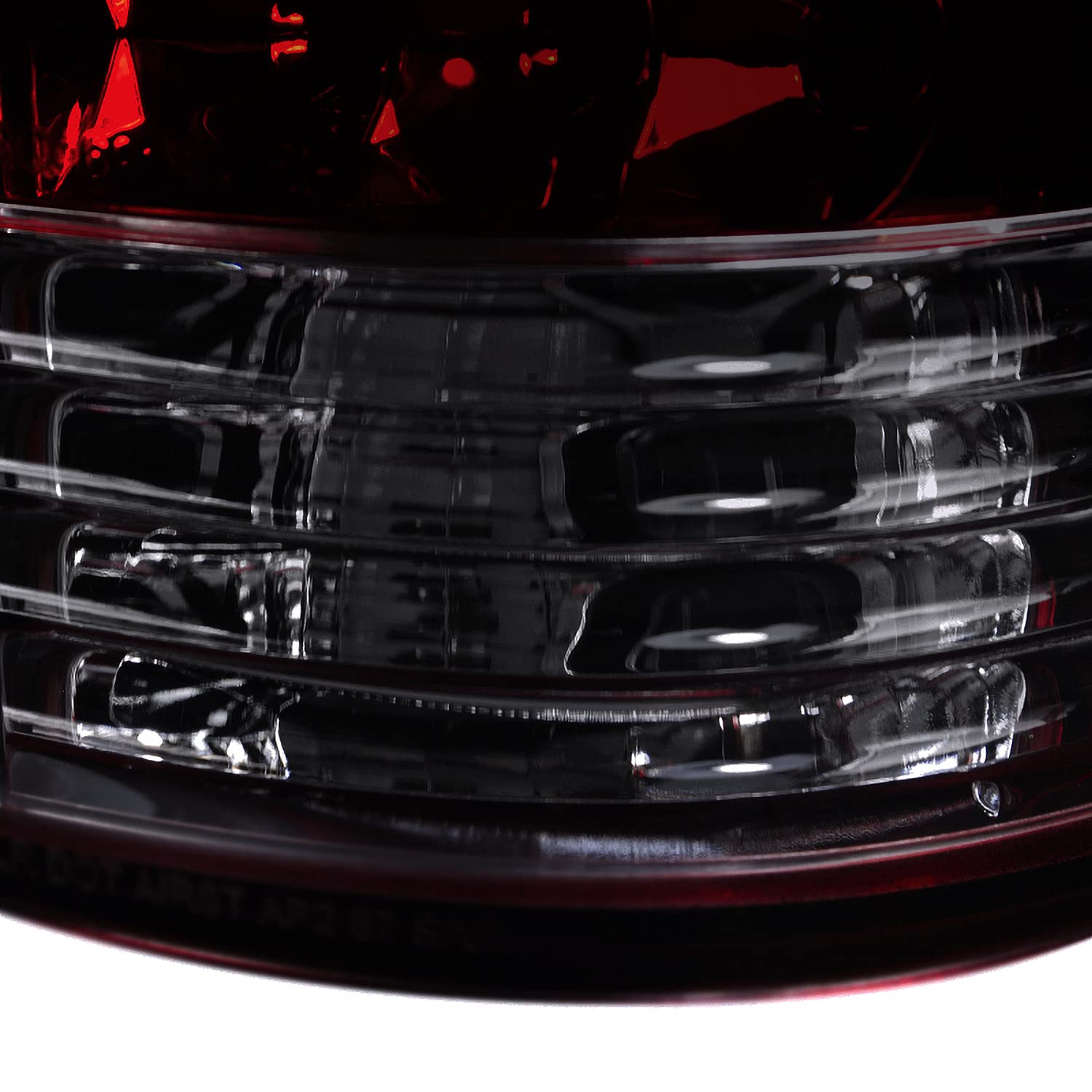 Spec-D Tuning Red Smoke Lens LED Tail Lights for Chevy/GMC C/K 1500/2500/3500 Trucks - Left & Right Pair Assembly - Enhanced Visibility & Style for Night Driving & Custom Builds