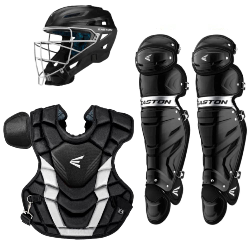 Easton Gametime Adult Catchers Box Set - Baseball & Softball Catcher's Gear for Training & Games | Durable Protective Equipment for Adult Players