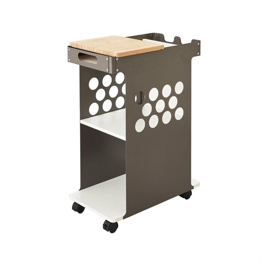 UrbanPro Mini Rolling Storage Cart with Steel Panels - Compact Mobile Organizer for Kitchen, Bathroom, Office & Dorm Room - Silver Finish
