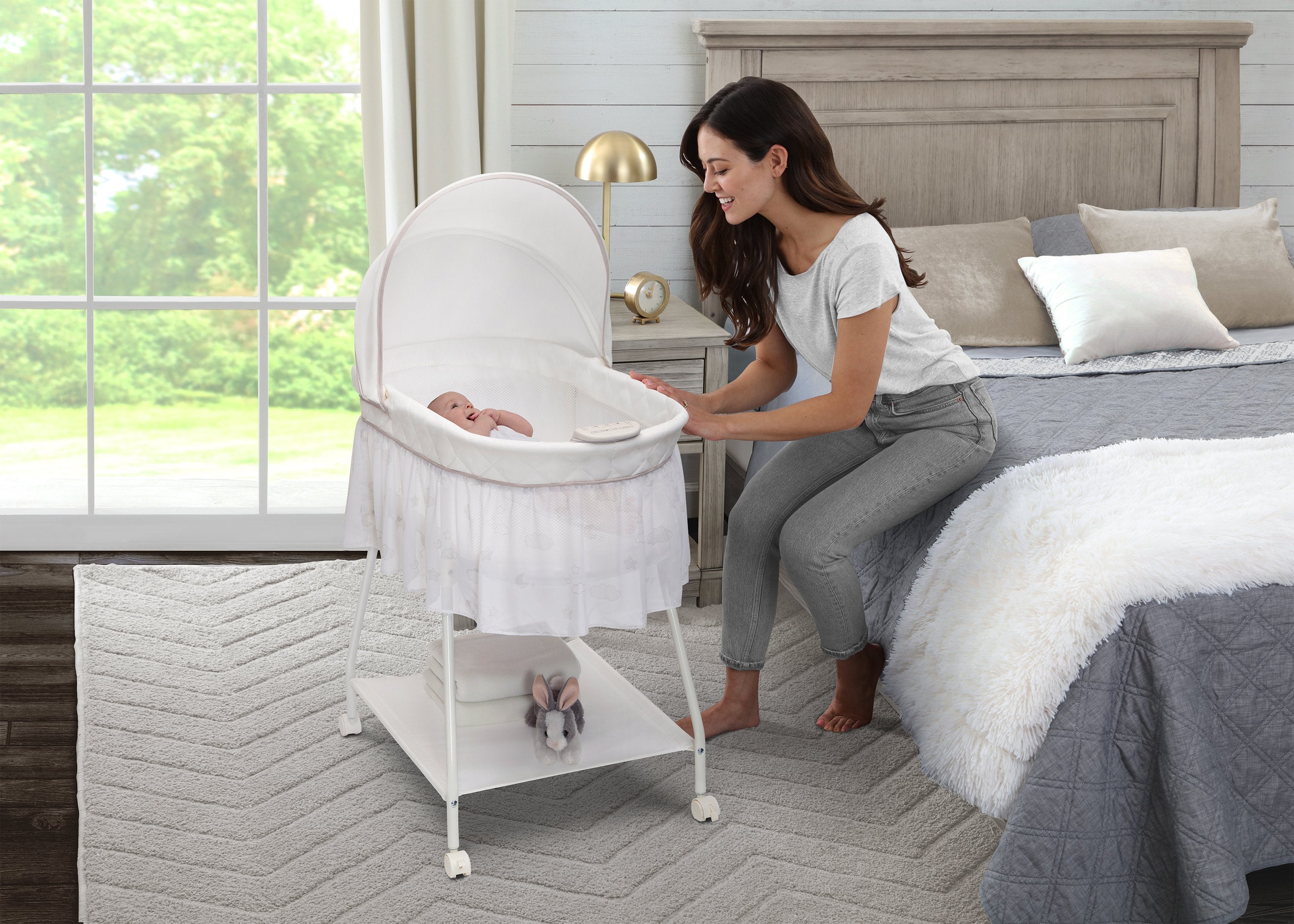 Classic Breeze Bassinet - Portable Baby Crib for Newborns & Infants | Lightweight & Breathable Mesh Design | Perfect for Nursery, Travel & Bedside Sleeping