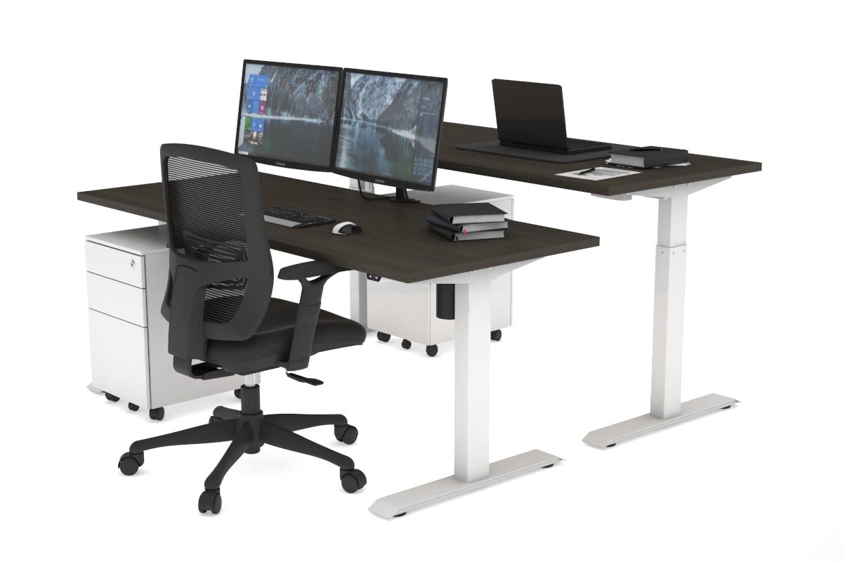 Just Right Height Adjustable 2 Person Workbench [47.2'' x 27.6''] - Perfect for Garage, Workshop & Office Collaboration