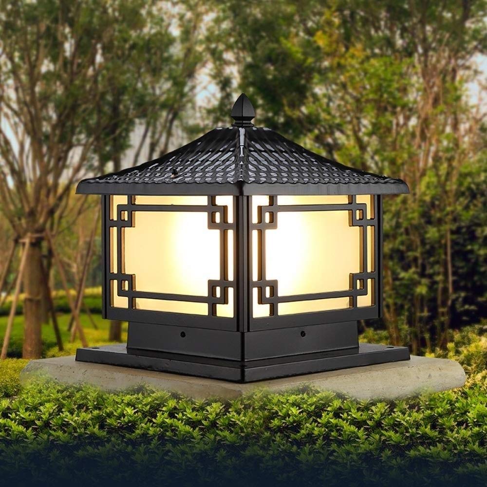 GUOCC European Style Garden Balcony Lawn Street Light - Luxury Outdoor Landscape Lighting with E27 Socket, Aluminum & Glass, IP55 Waterproof - Perfect for Villa Entrances, Parks, and Square Decorations
