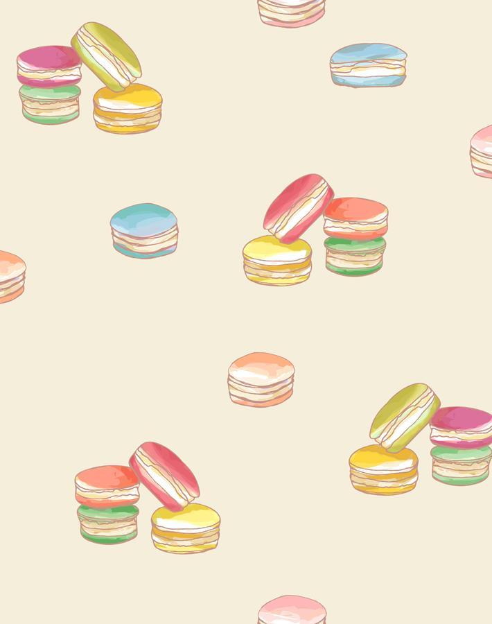 Nathan Turner Beige Macarons Wallpaper - Elegant French-Inspired Wall Decor for Living Room, Bedroom & Dining Area
