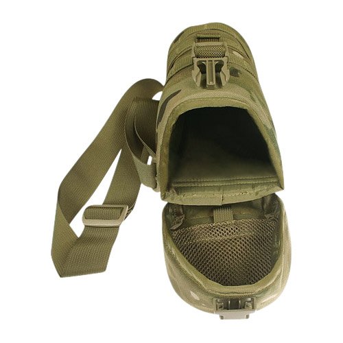Tactical Vertical Bucket Bag with MultiCam Camouflage - Durable & Stylish for Outdoor Adventures, Hiking, and Everyday Use