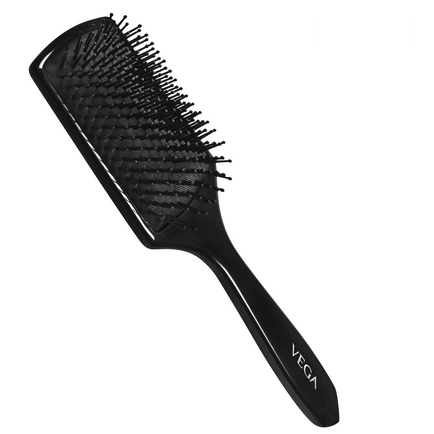 VEGA Premium Mini Paddle Hair Brush for Men & Women - Wooden Handle Bath Brush (8586 M) - Gentle Detangling & Exfoliating - Perfect for Travel, Salon & Home Spa Care