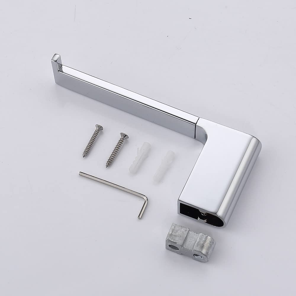 Heavy Duty Stainless Steel Toilet Paper Holder - Wall Mount Bathroom Tissue Roll Hanger - Chrome Finish WC Accessory for Home, Office & Commercial Use