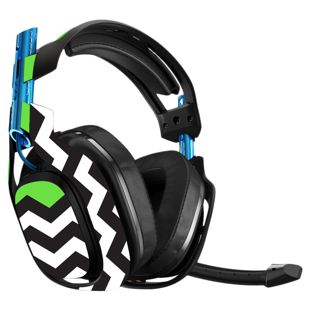 Premium Vinyl Skin for Astro A50 3rd Gen Headset - Lime Chevron Design | Protective Decal Wrap | Easy to Install & Remove | Durable USA-Made Cover | Perfect for Gaming, Streaming & Esports