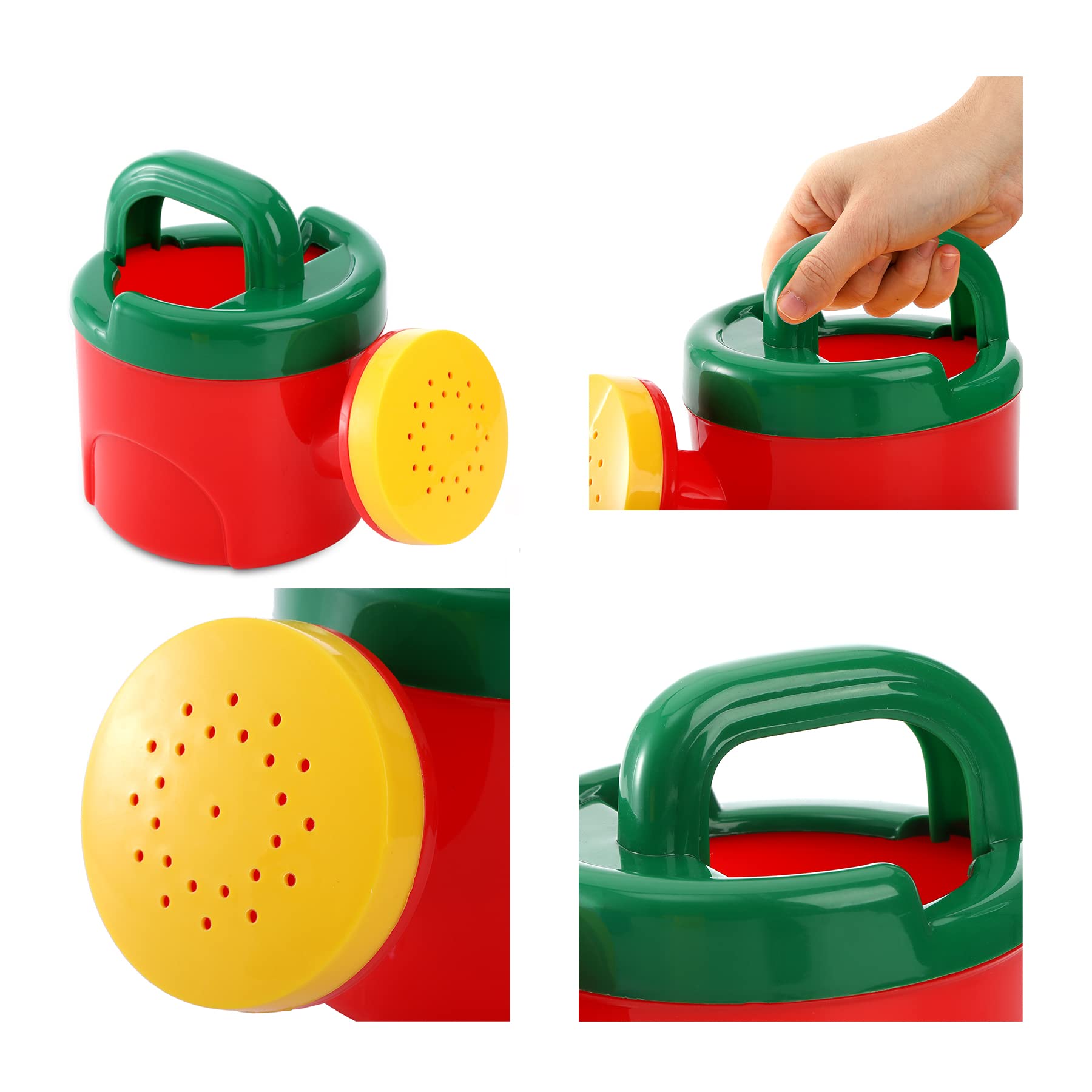 Nicunom 3 Pack Kids Plastic Watering Cans - Outdoor Garden Toys, Beach Sand Play, Bath Sprinkler for Boys & Girls - Perfect Gift for Children's Gardening & Water Play Fun