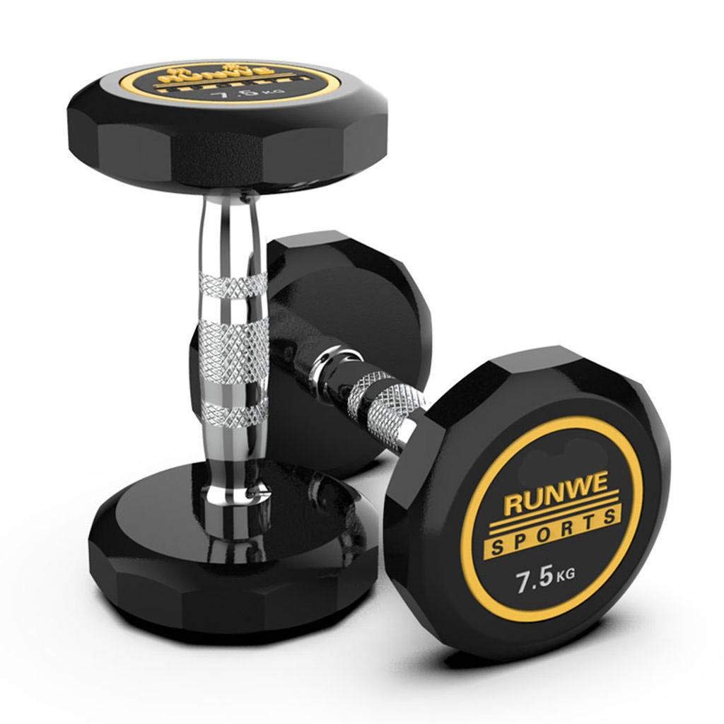 Rubber Coated Dumbbells for Men - Home & Commercial Gym Equipment - Weight Training, Strength Building & Fitness Workouts - Perfect for Home Gym, CrossFit & Personal Training