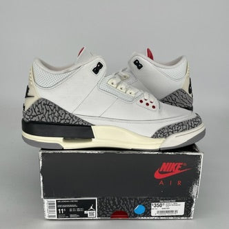 AIR JORDAN 3 White Cement Reimagined Retro Sneakers - Men's Size 11.5 (DN3707-100) - Authentic Basketball Shoes for Streetwear & Casual Style