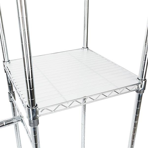 Custom Closet Organizer Shelves System Kit - Expandable Metal Clothes Storage Rack for Wardrobe & Walk-in Closet Organization - Perfect for Bedroom, Dorm, and Apartment Storage Solutions