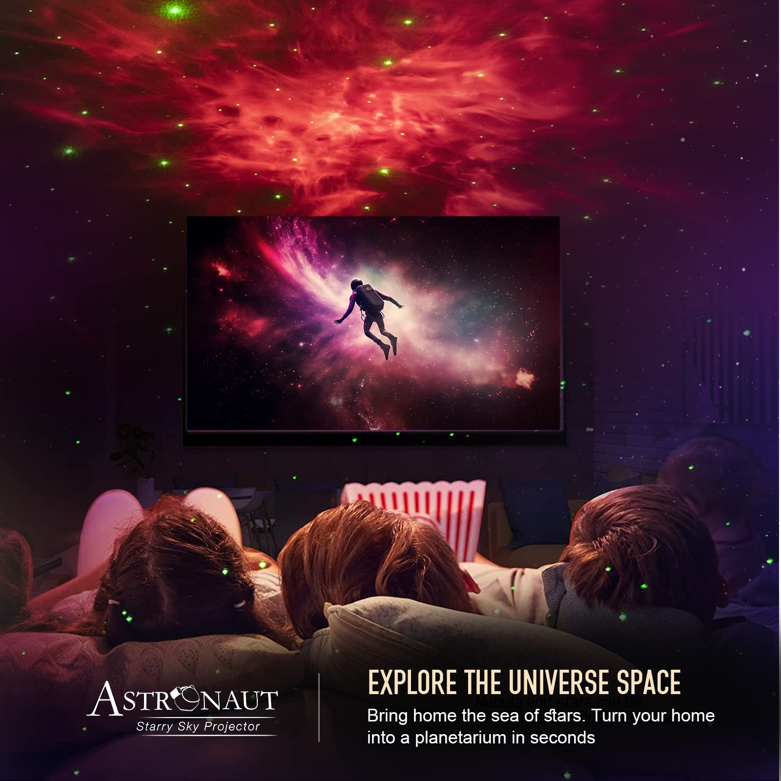 Mooyran Galaxy Star Projector Night Light - Astronaut Space Ceiling Projector for Bedroom, Kids Room Decor, LED Nebula Lamp | TikTok Trending Cool Gadget for Relaxation, Sleep Aid & Home Decoration