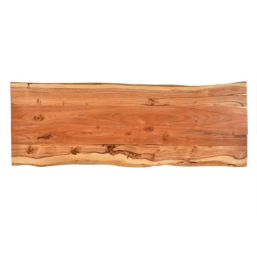 SETI Live Edge Wooden Console Table - Natural & Black Finish - Perfect for Entryway, Living Room, or Hallway Decor
