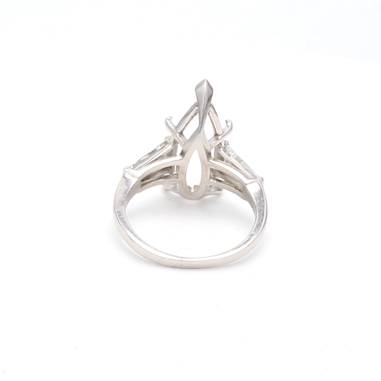 0.80 Carat Baguette Cut H VS2 Diamond Platinum Semi Mount Ring for Engagement, Wedding, or Anniversary - Perfect Bridal Jewelry Gift