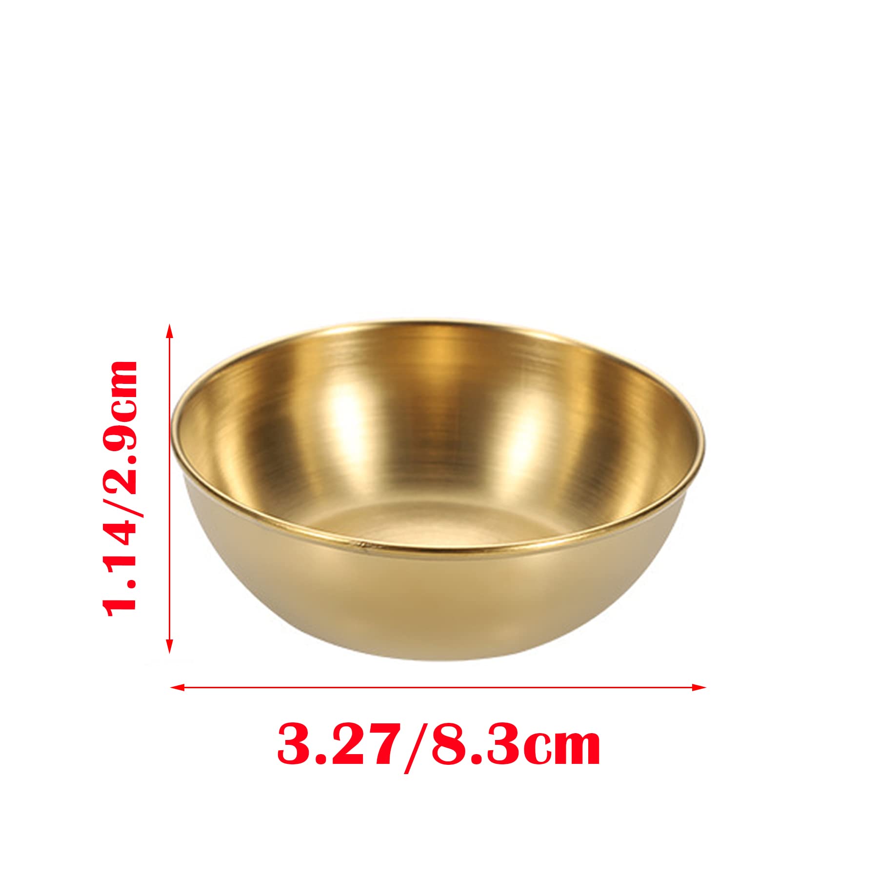 8Pcs 3.3inch Stainless Steel Mini Sauce Bowls - Round Individual Condiment Dishes for Sushi, Soy Sauce, BBQ, Desserts - Perfect for Restaurants, Home Dining & Party Appetizer Plates