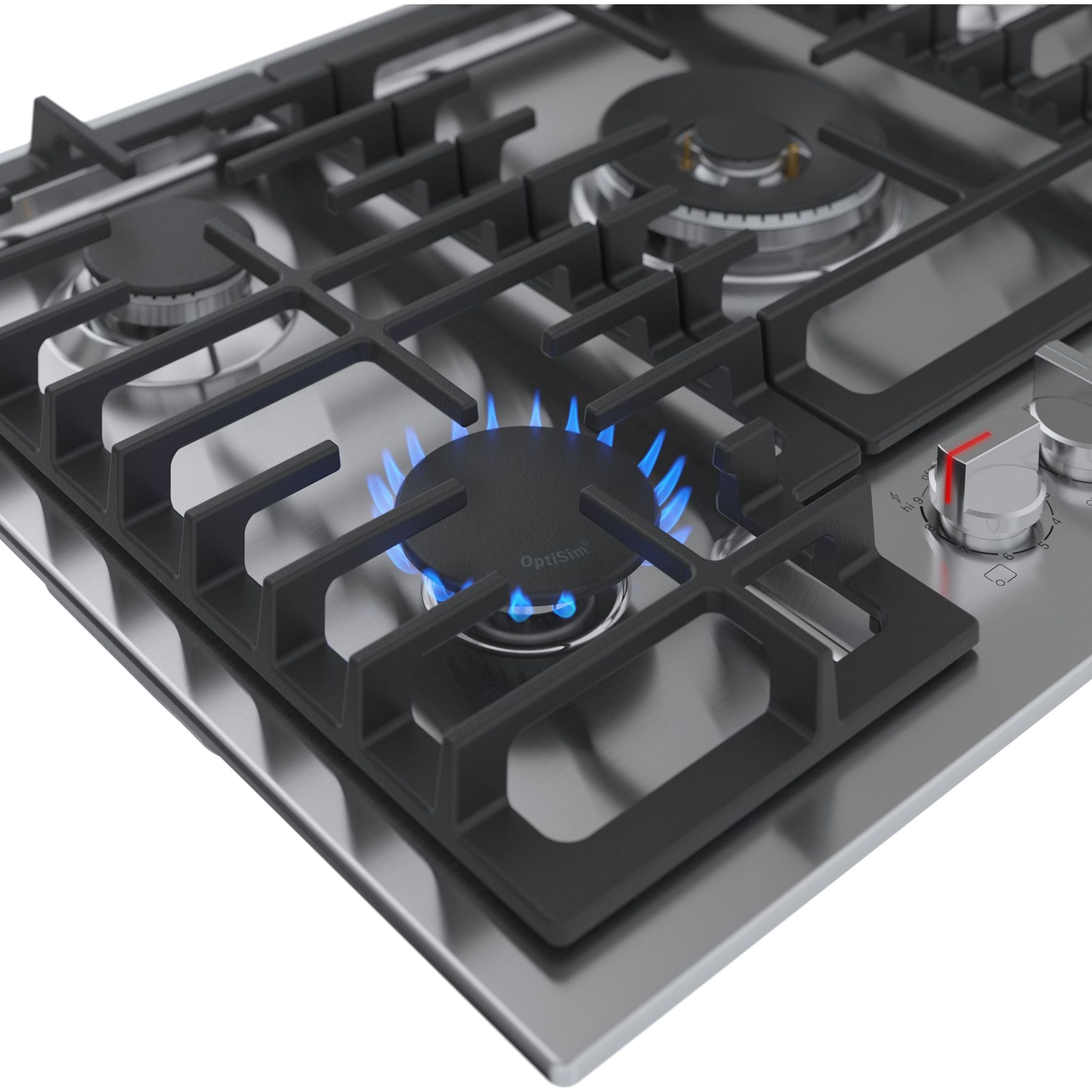 Bosch 30-Inch Gas Cooktop (NGM8059UC) - Stainless Steel, 5 Burners, High Efficiency - Perfect for Home Kitchen, Cooking & Entertaining