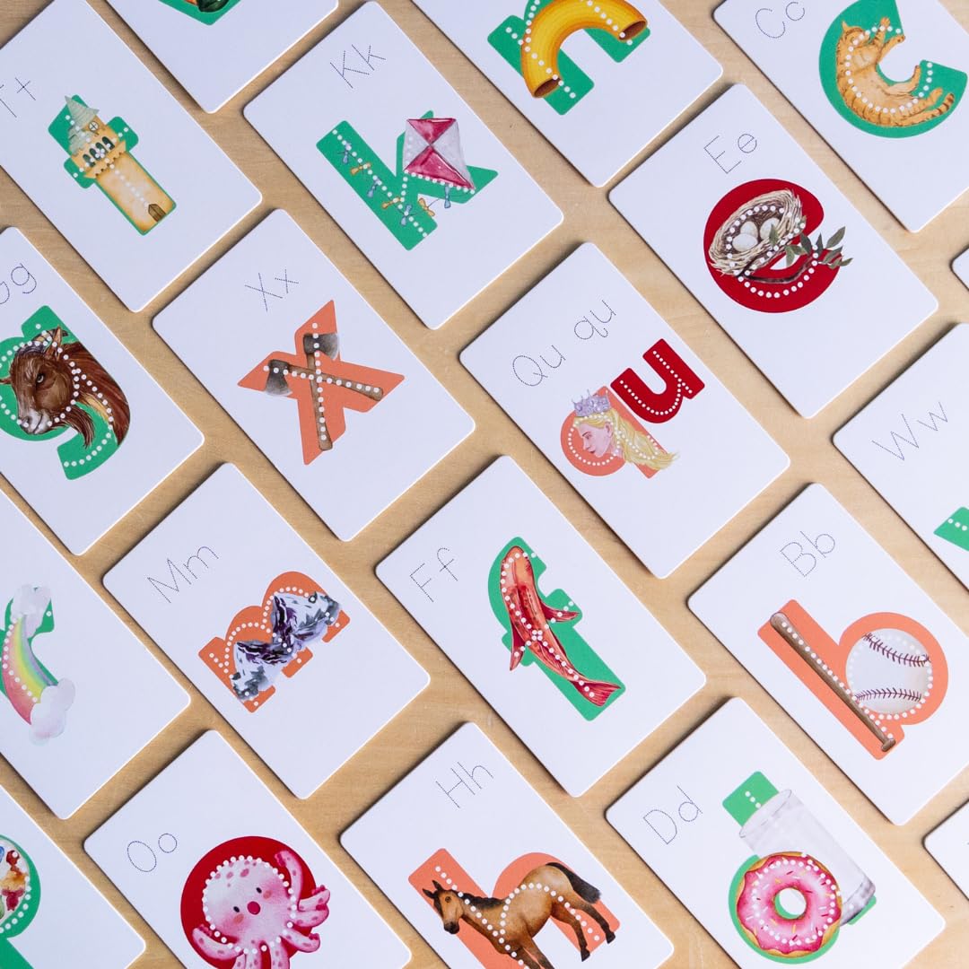 Lit Letters Flash Cards – Official Lit to Lead Alphabet Learning Tool | Learn Letter Sounds 2X Faster with Embedded Pictograph Mnemonics | Perfect for Preschool & Kindergarten Phonics Practice at Home or Classroom