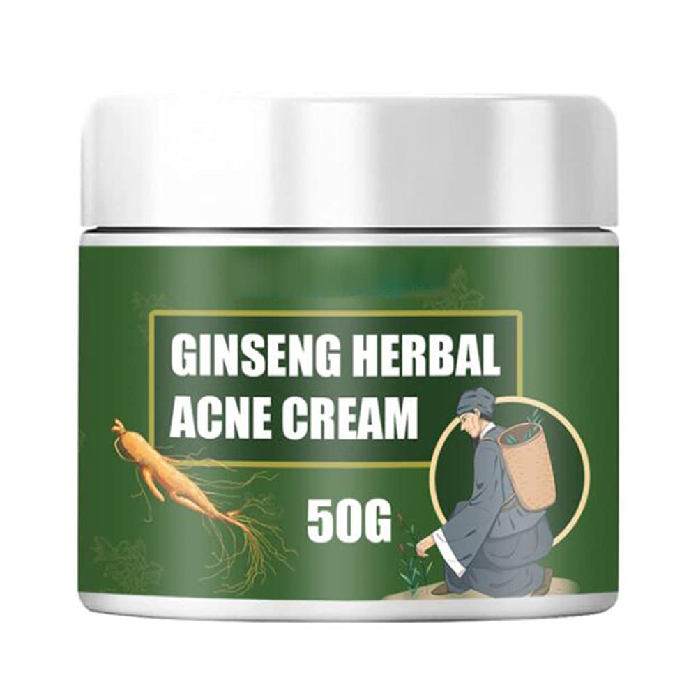 ColorfulLaVie Herbal Ginseng Acne Treatment Cream - Natural Anti-Acne Formula for Blackhead & Scar Removal - Best for Oily & Sensitive Skin - Perfect for Daily Skincare Routine & Post-Breakout Care