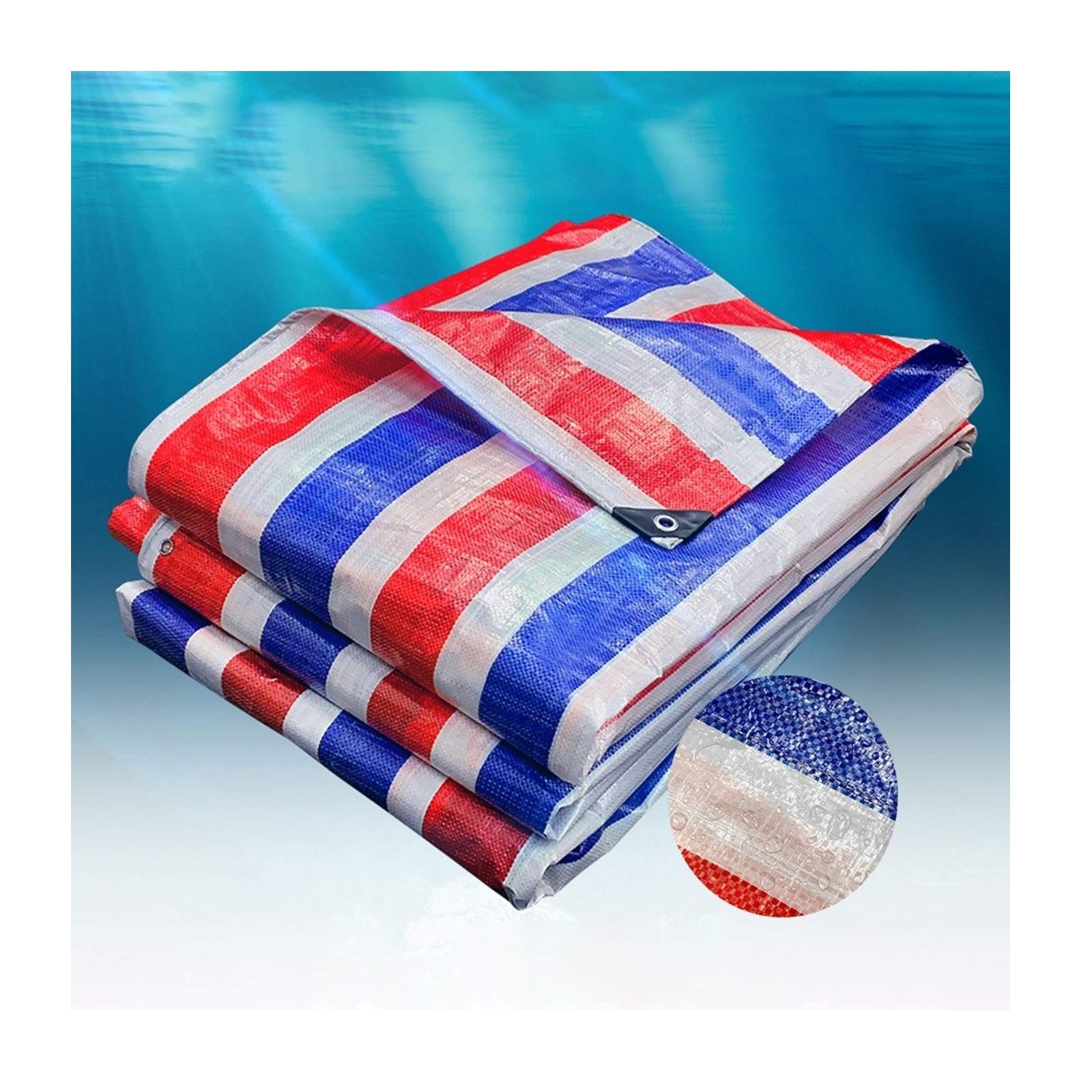 Durable Waterproof Plastic Tarpaulin for Rain & Sun Protection - Heavy Duty Roof Cover for Warehouse, Boat, Truck & Mining - Multi-Colored 3.85x8.8m Tarp - Perfect for Outdoor Storage, Construction & Emergency Shelter