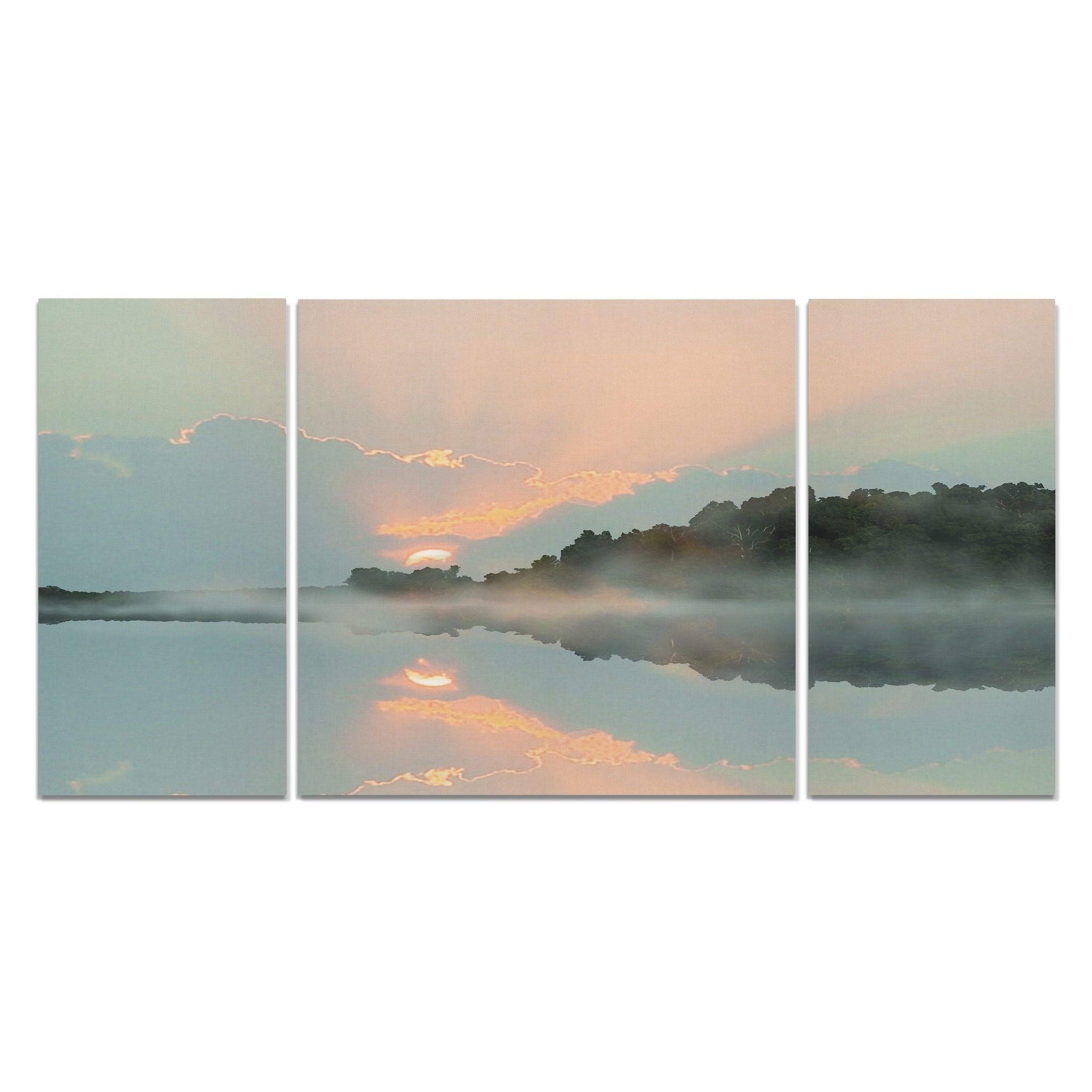 Wexford Home 'Sunset Cove' Premium Multi-Piece Canvas Wall Art Set - 40x80 Inches, Coastal Beach Decor for Living Room, Bedroom & Office