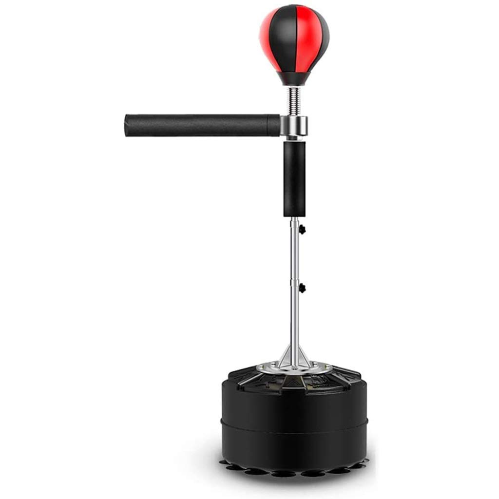 Heavy Duty Freestanding Boxing Ball with Reflex Bar - Adjustable Height Punching Bag for Adults & Kids, Speed Training, Stress Relief - Perfect for Home Gym, Boxing Practice, and Fitness Workouts (Black)