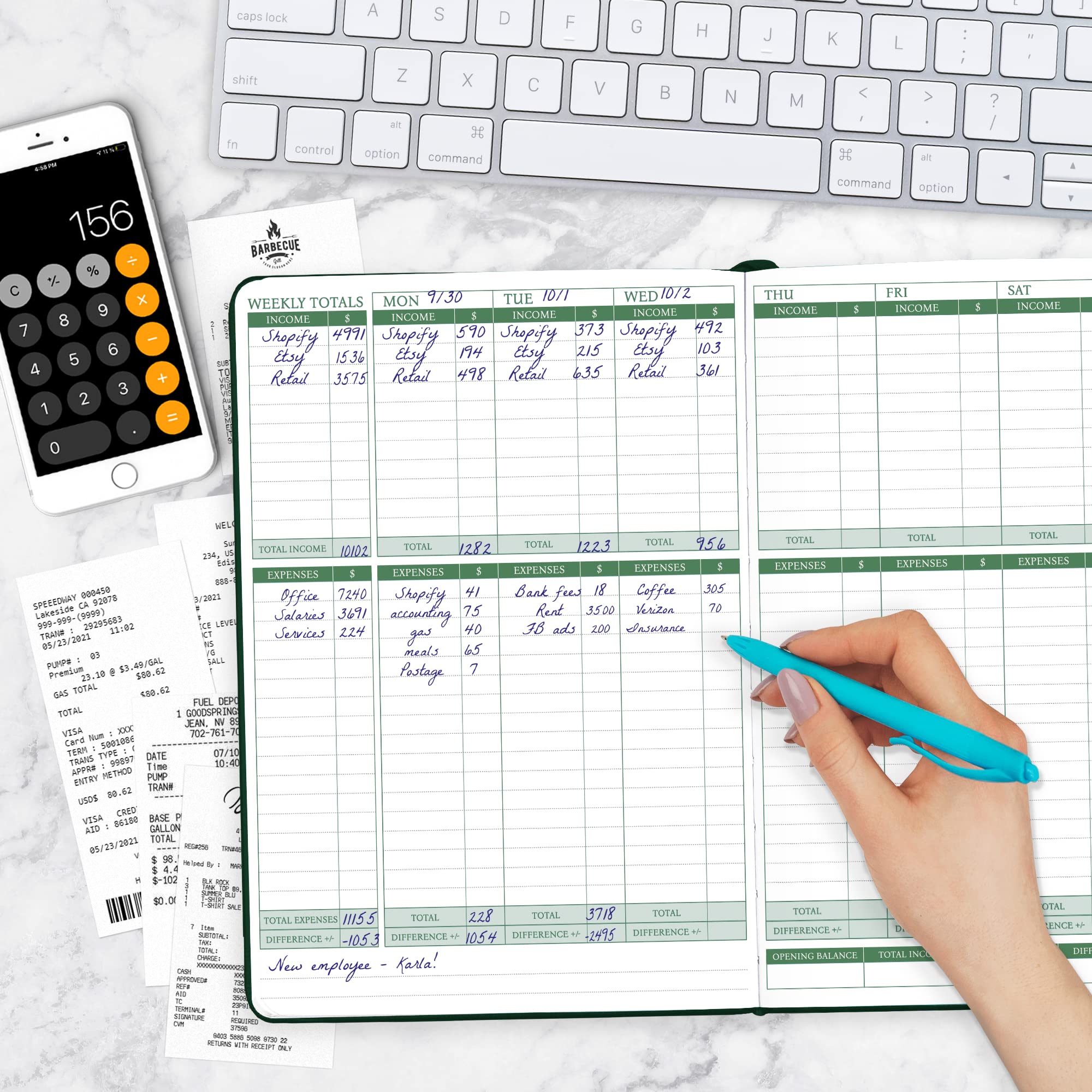 Small Business Expense Tracker Notebook - 7x10
