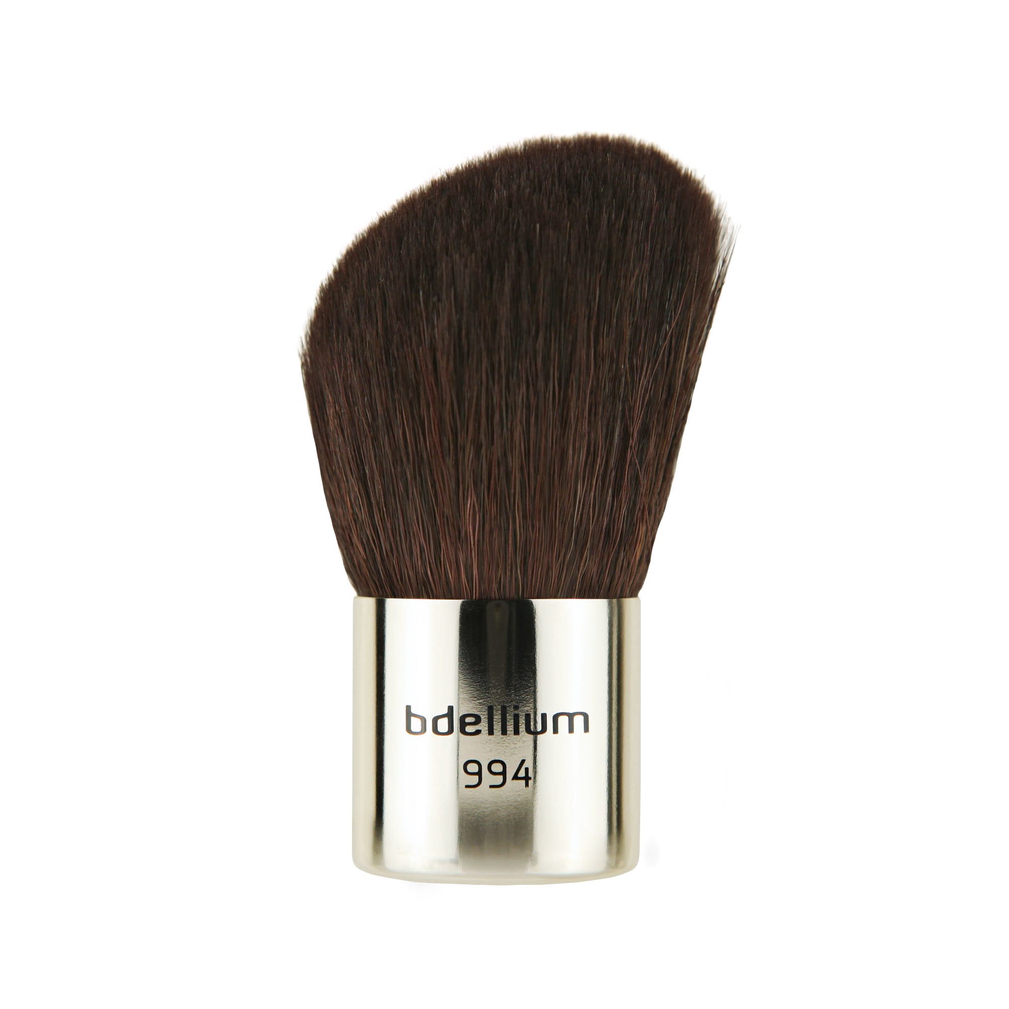 Bdellium Tools Travel Line Yellow Slanted Kabuki Brush - Professional Makeup Brush for Blush, Contour & Highlighting - Perfect for Travel & On-The-Go Touch Ups