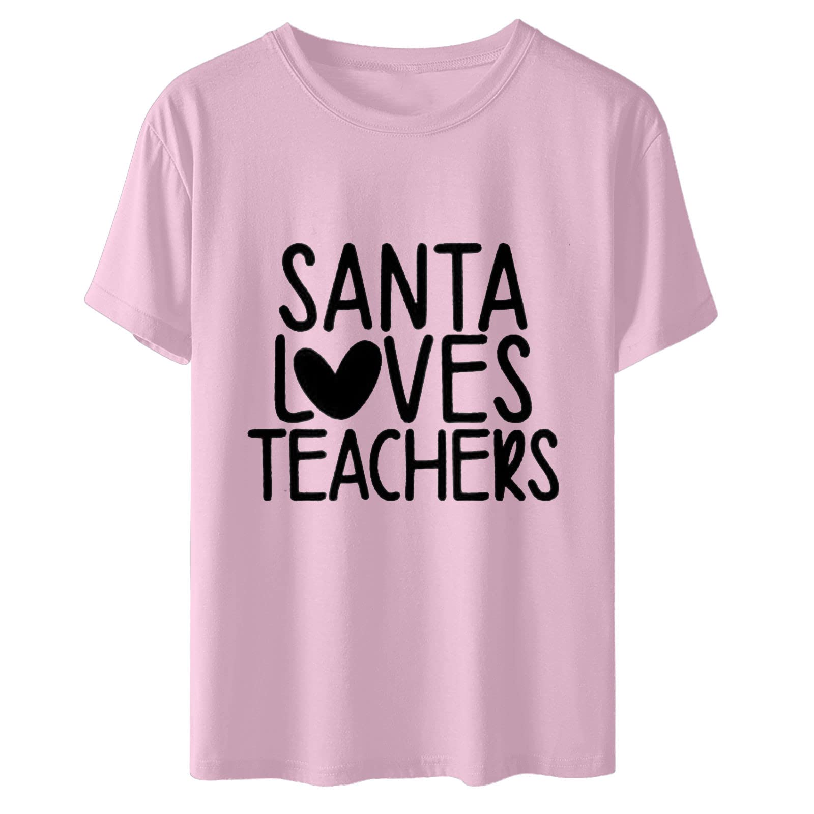 Women's Summer Short Sleeve T-Shirt - Round Neck Pullover Casual Top with Teacher's Day Print | Perfect Gift for Teachers, Back to School, Classroom Appreciation & Everyday Wear